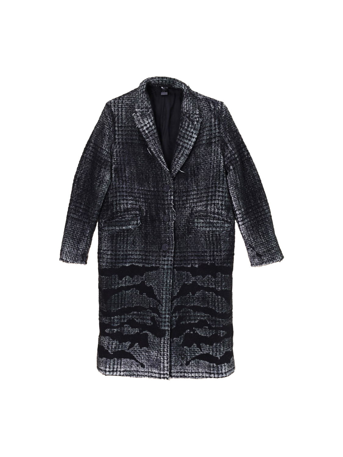 Avant Toi Woven Mantel – Im Karomuster  grün S