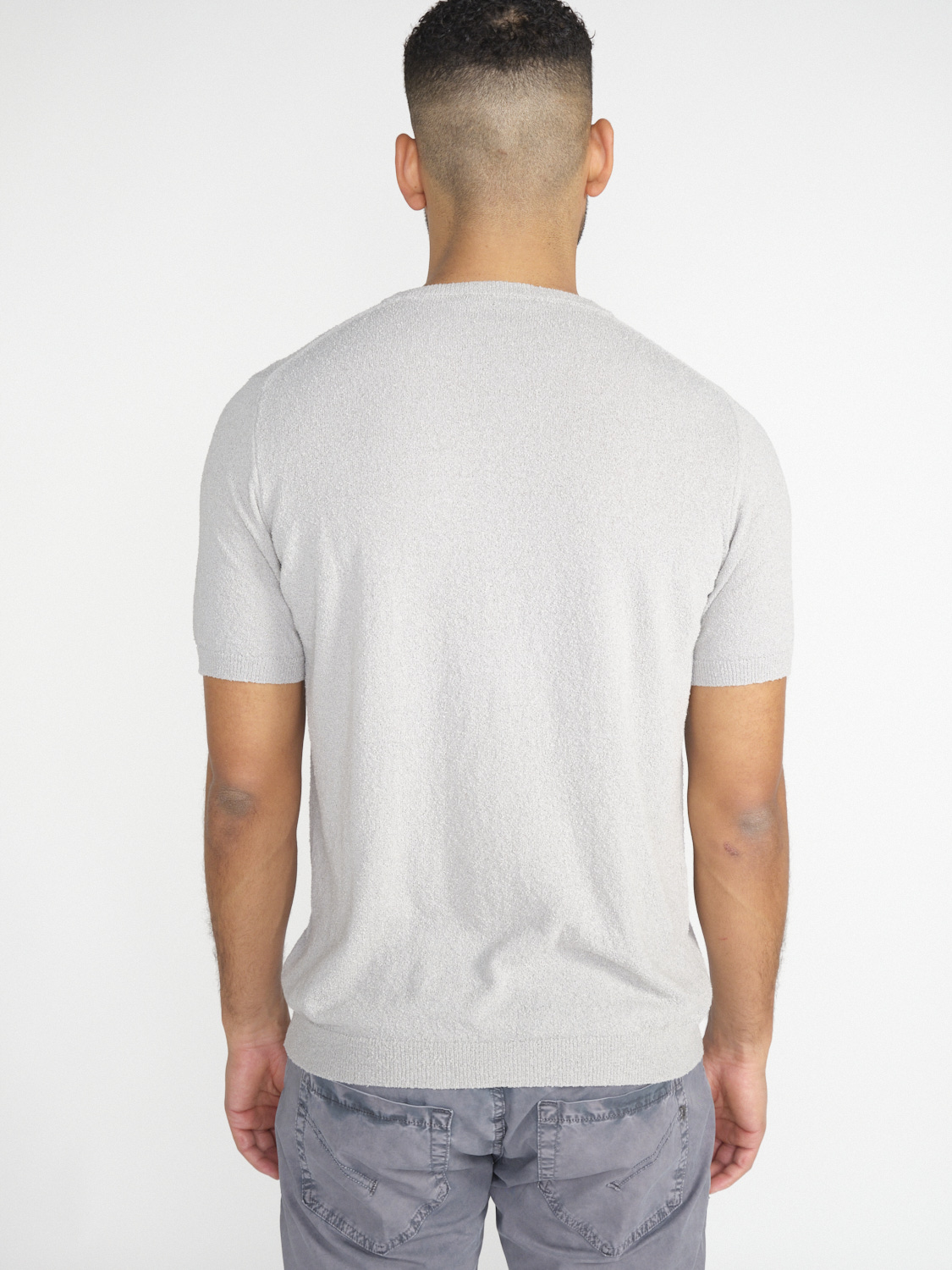 Stefan Brandt Eli 30 - Crew Neck T-Shirt made of cotton grey XL