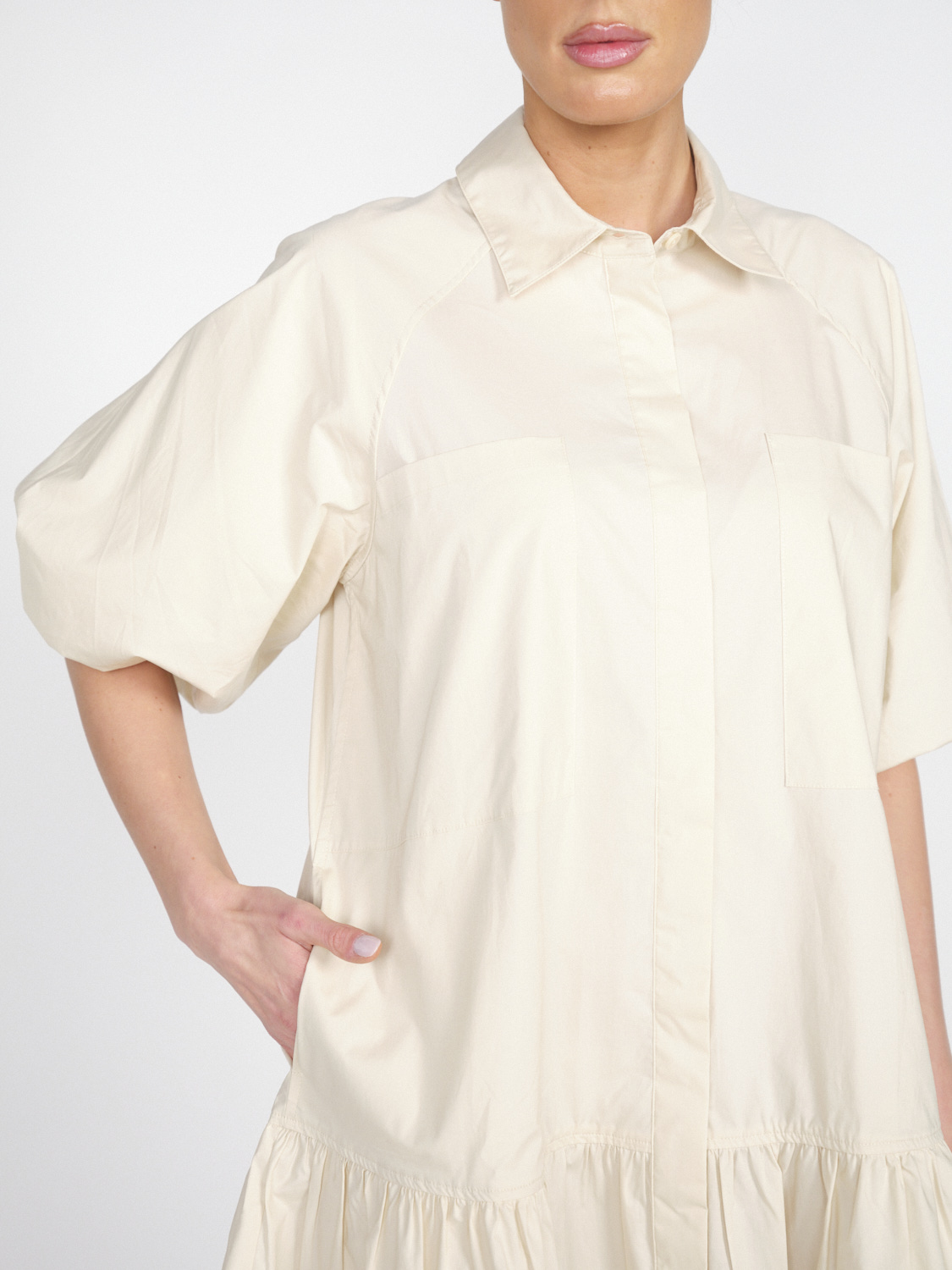 Simkhai Crissy - Mini-robe en coton/stretch creme S