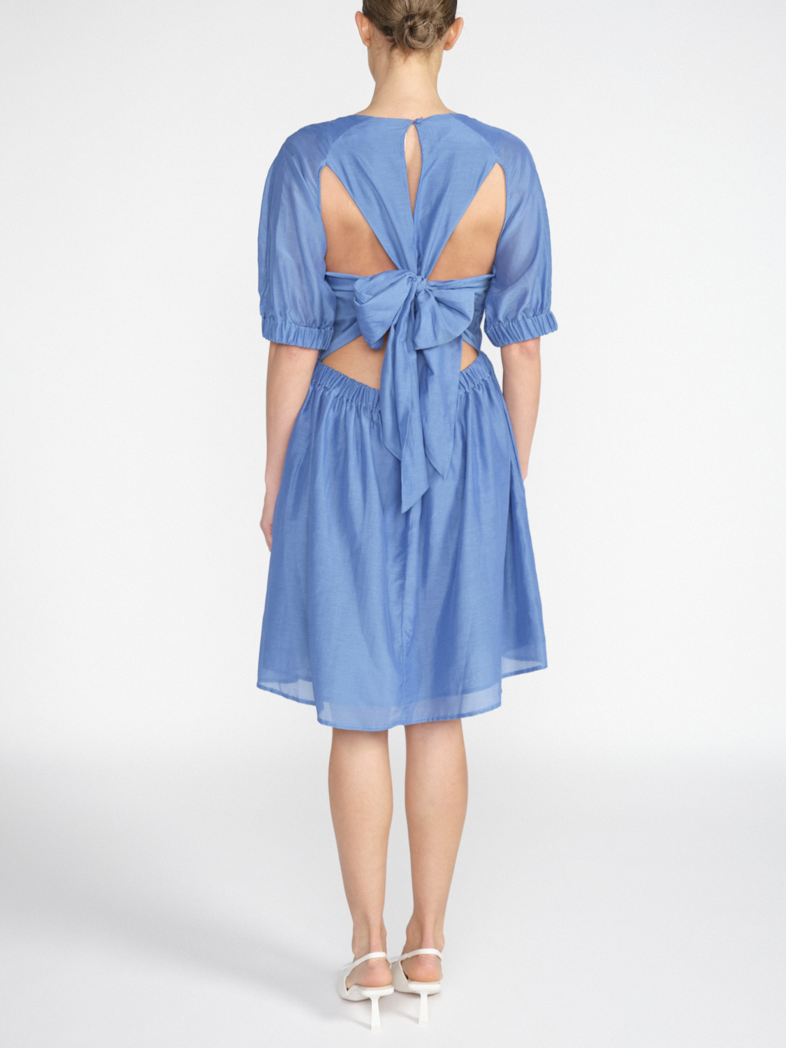Semicouture Light dress made of a cotton-silk mix  blue 34