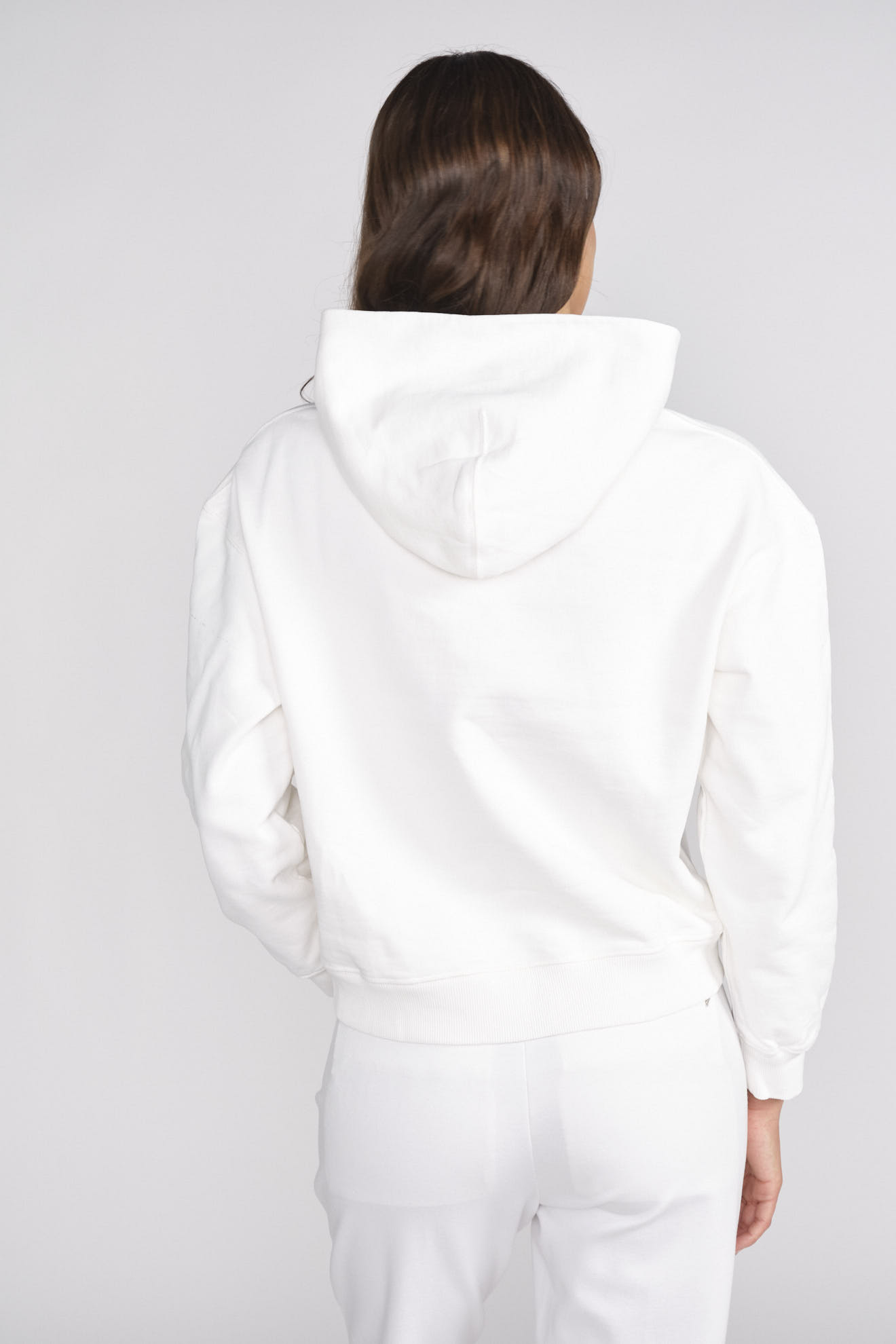 Bengt Paris Casual Cats - Hoodie with embroidery in cotton white M