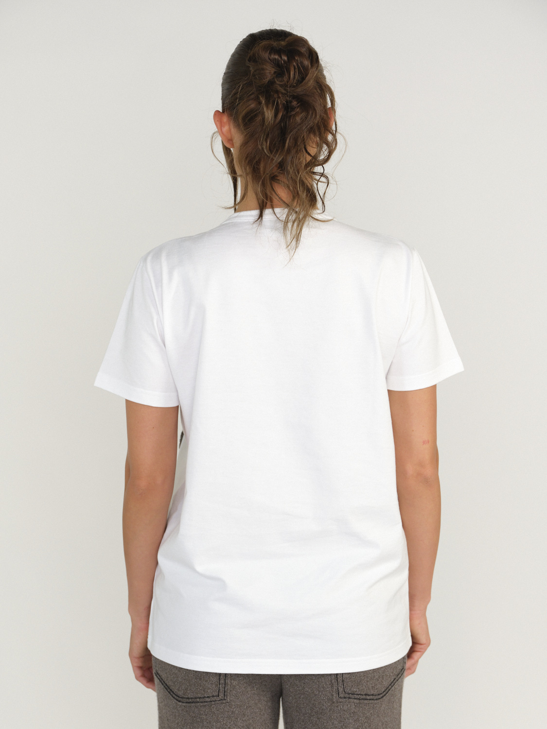 Barrie Barrie - Cardo - Camiseta con parche del logotipo beige XS