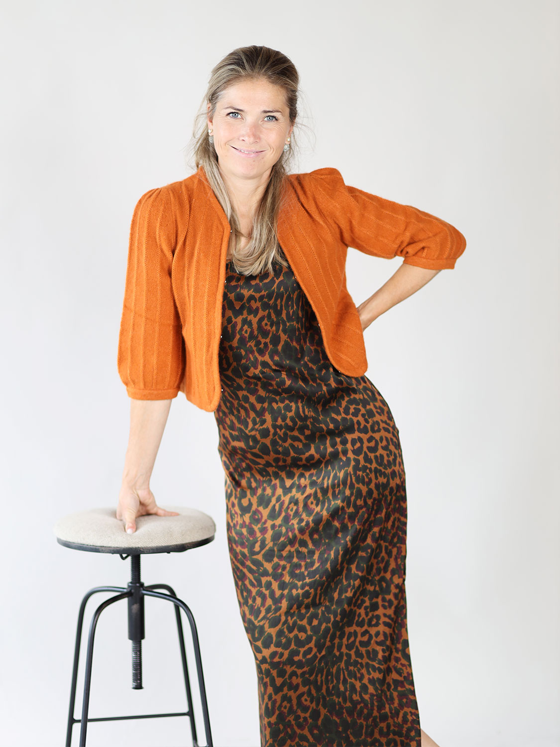 friendly hunting Short cashmere cardigan orange XS