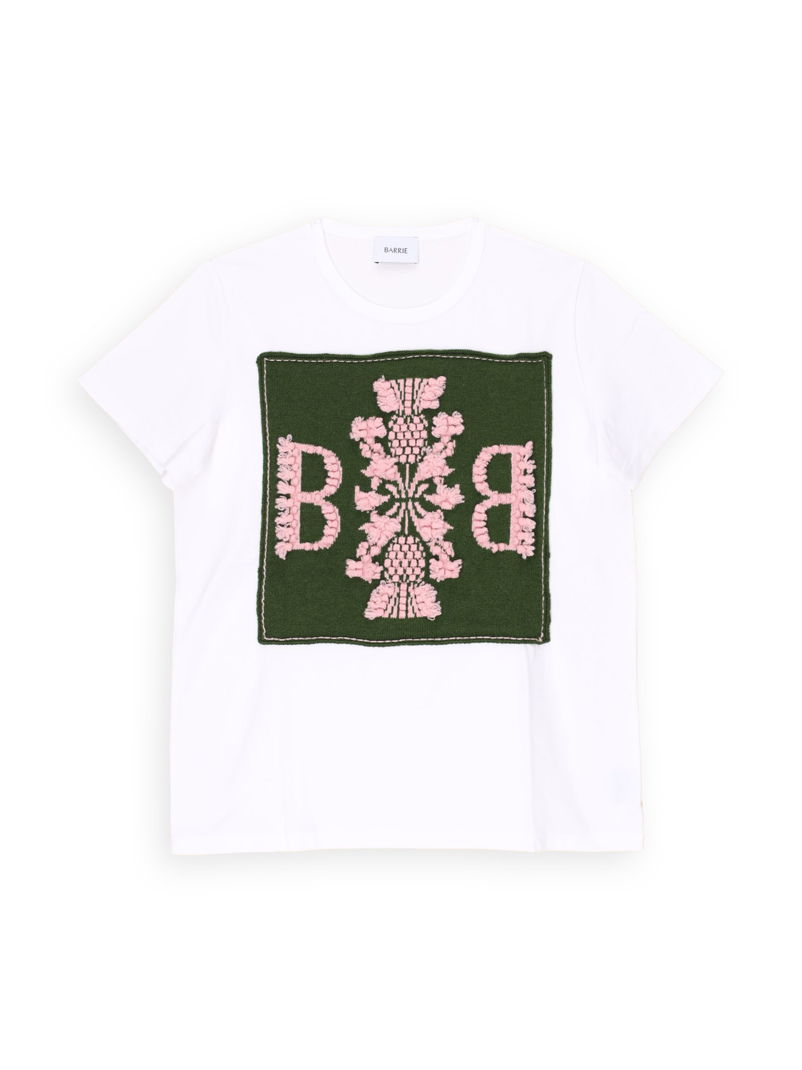 Barrie Thistle Logo Top - T-shirt with cashmere application  green XS