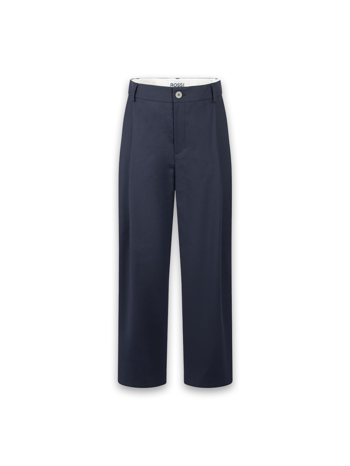 Rossi Robin – Straight-Leg Hose aus Baumwollsatin marine XS