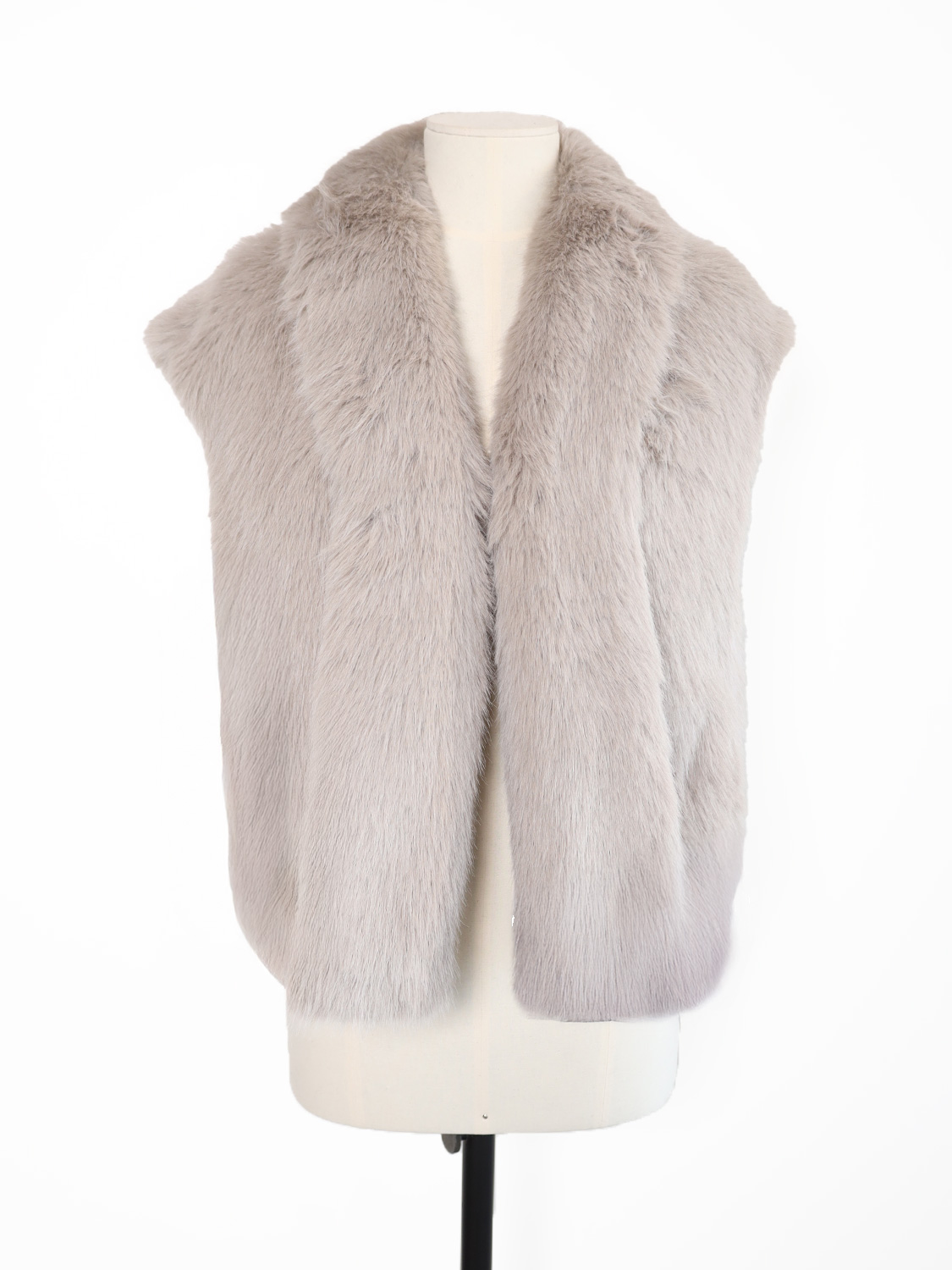 Betta Corradi Gilet – Weste in Felloptik   taupe XS