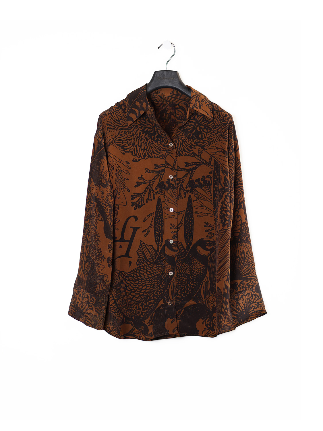 Oversized silk blouse