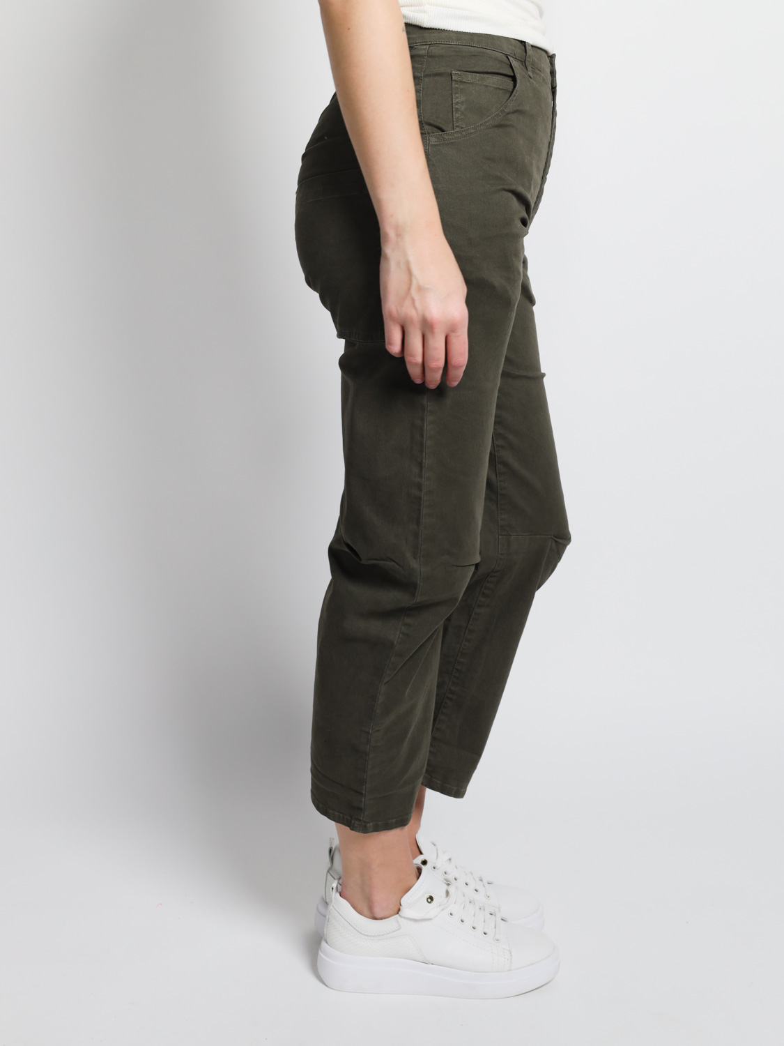 Nili Lotan Emerson Pant – Baumwoll Hose mit lockerer Passform   khaki 34