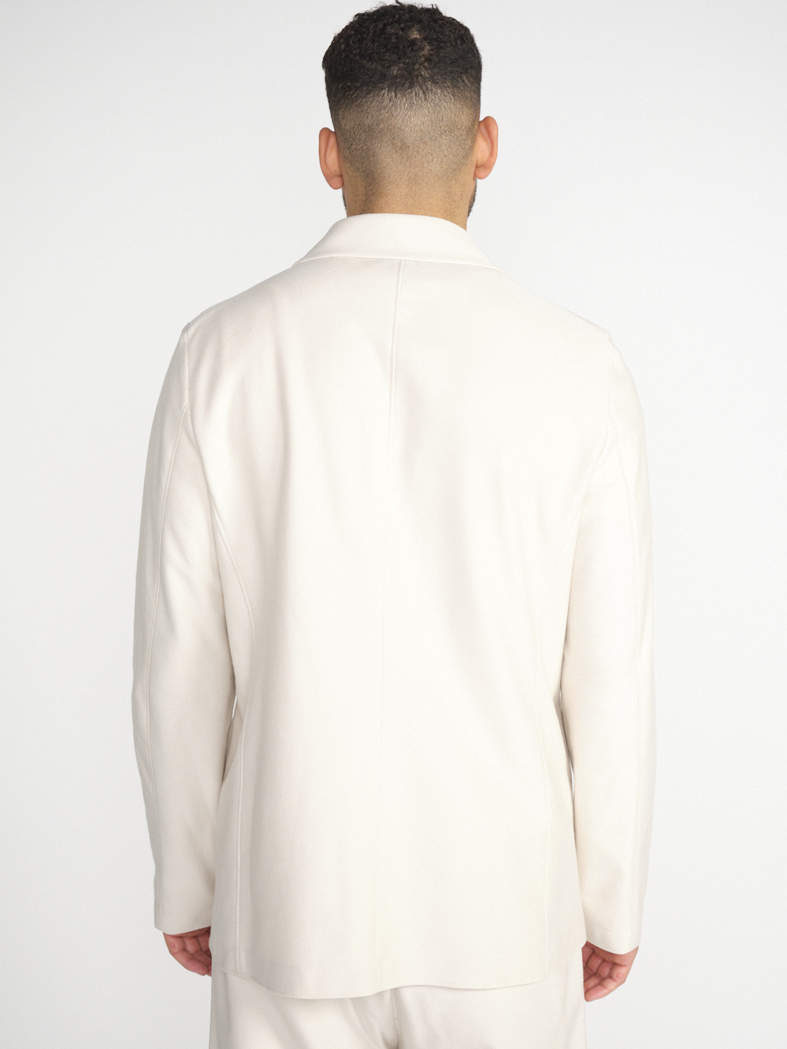 Harris Wharf London Peak Label – Soft cotton jacket  creme 52
