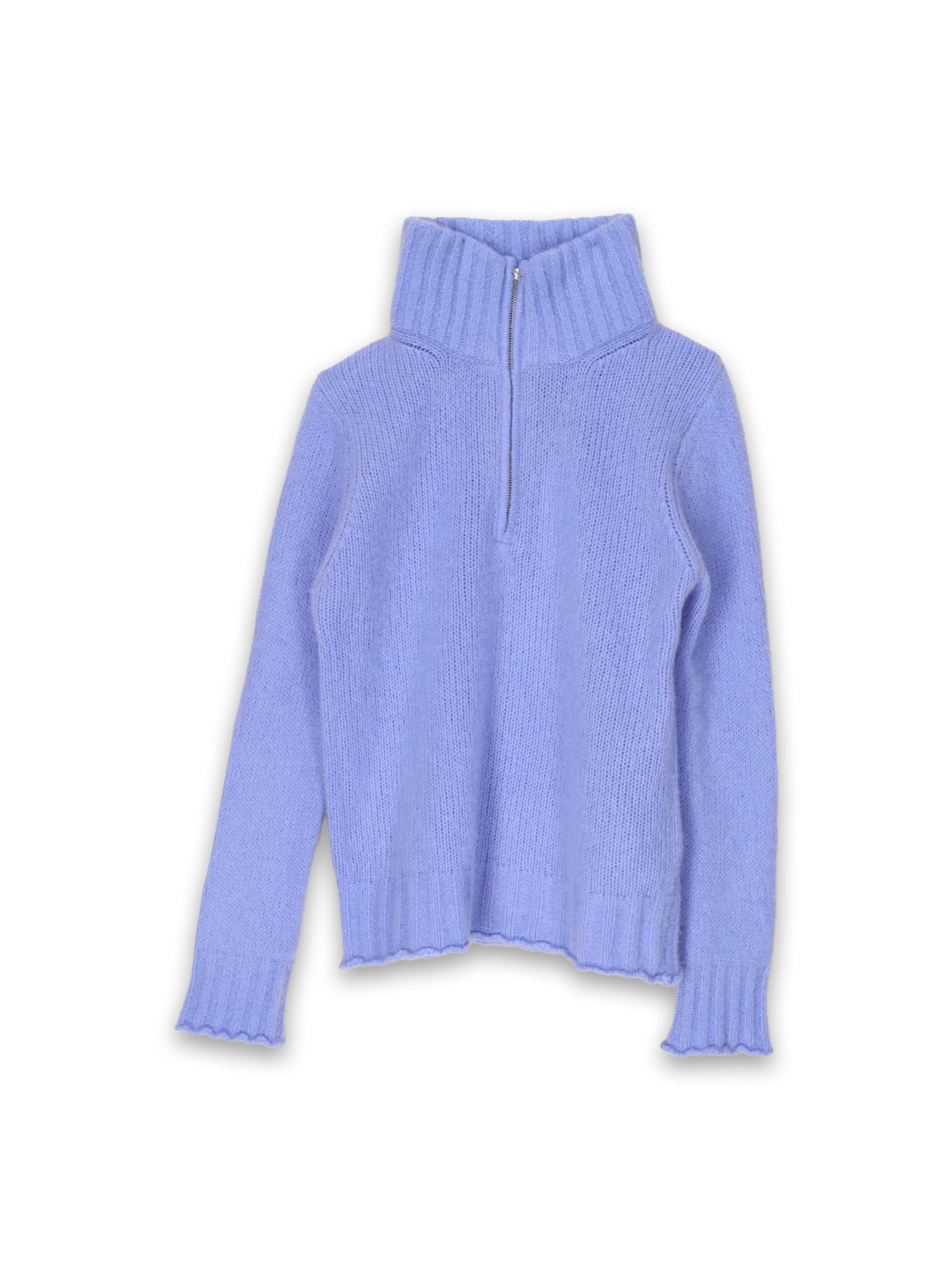 Stephan Boya Boya Race - Lightweight knitted sweater with cashmere zipper   blue M