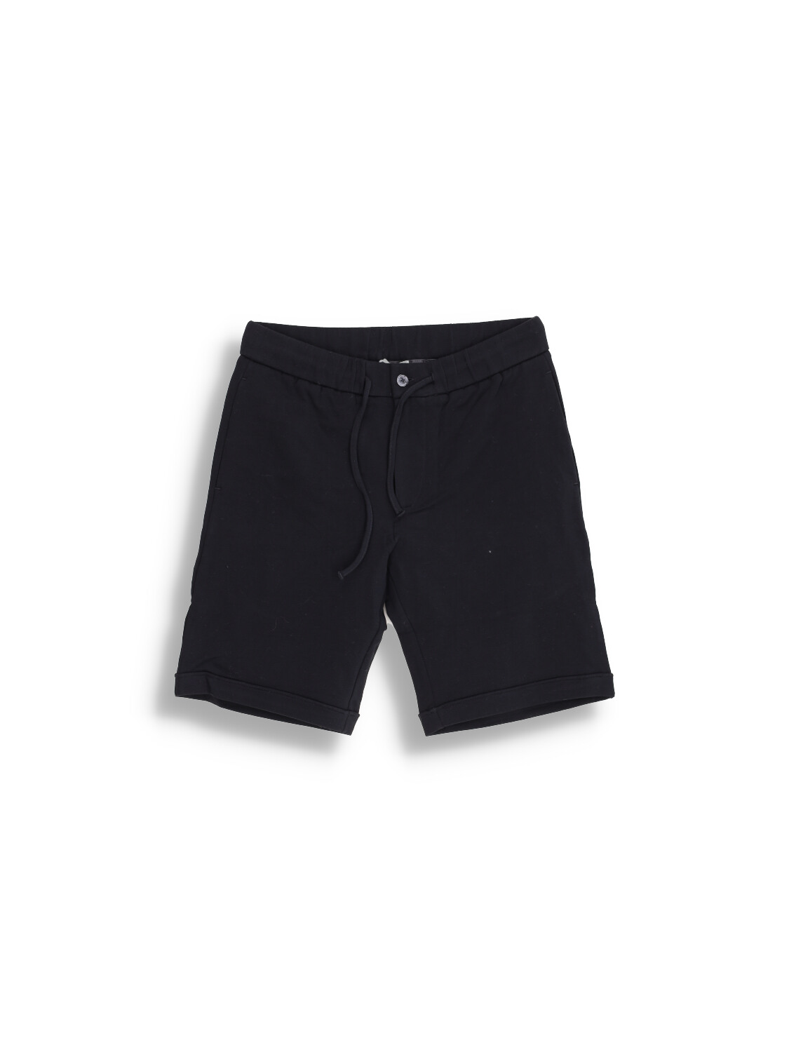 Stefan Brandt Jon Bermuda - Pantalón corto con cintura elástica de algodón negro M