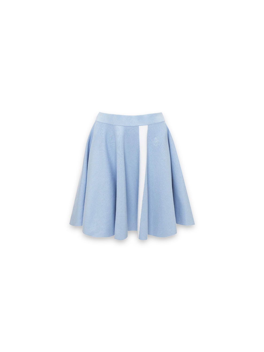 JW Anderson Contrast Mini - Stretchy cotton blend mini skirt  blue S