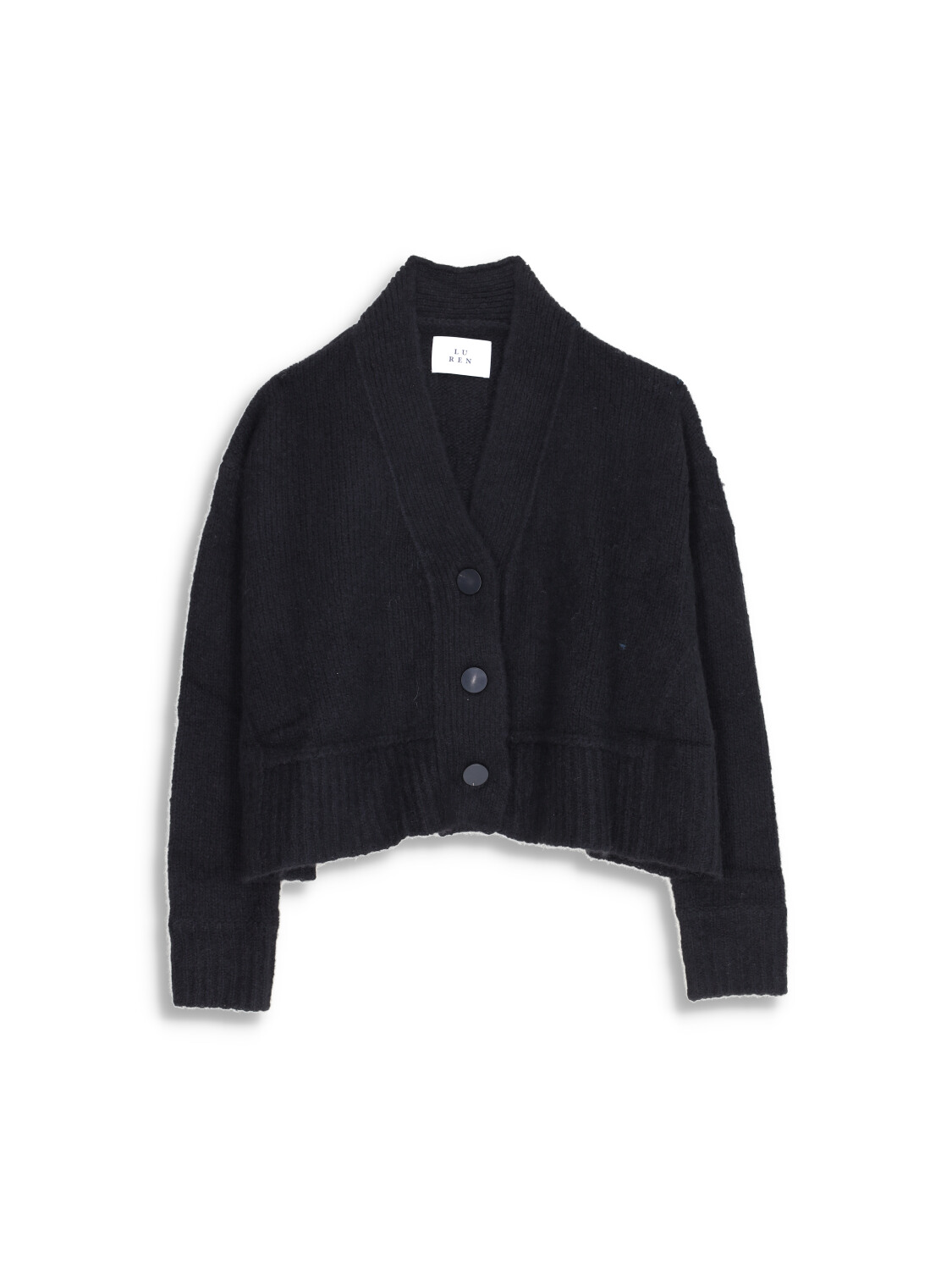 LU Ren Riely D. - Cardigan oversized avec patte de boutonnage noir XS