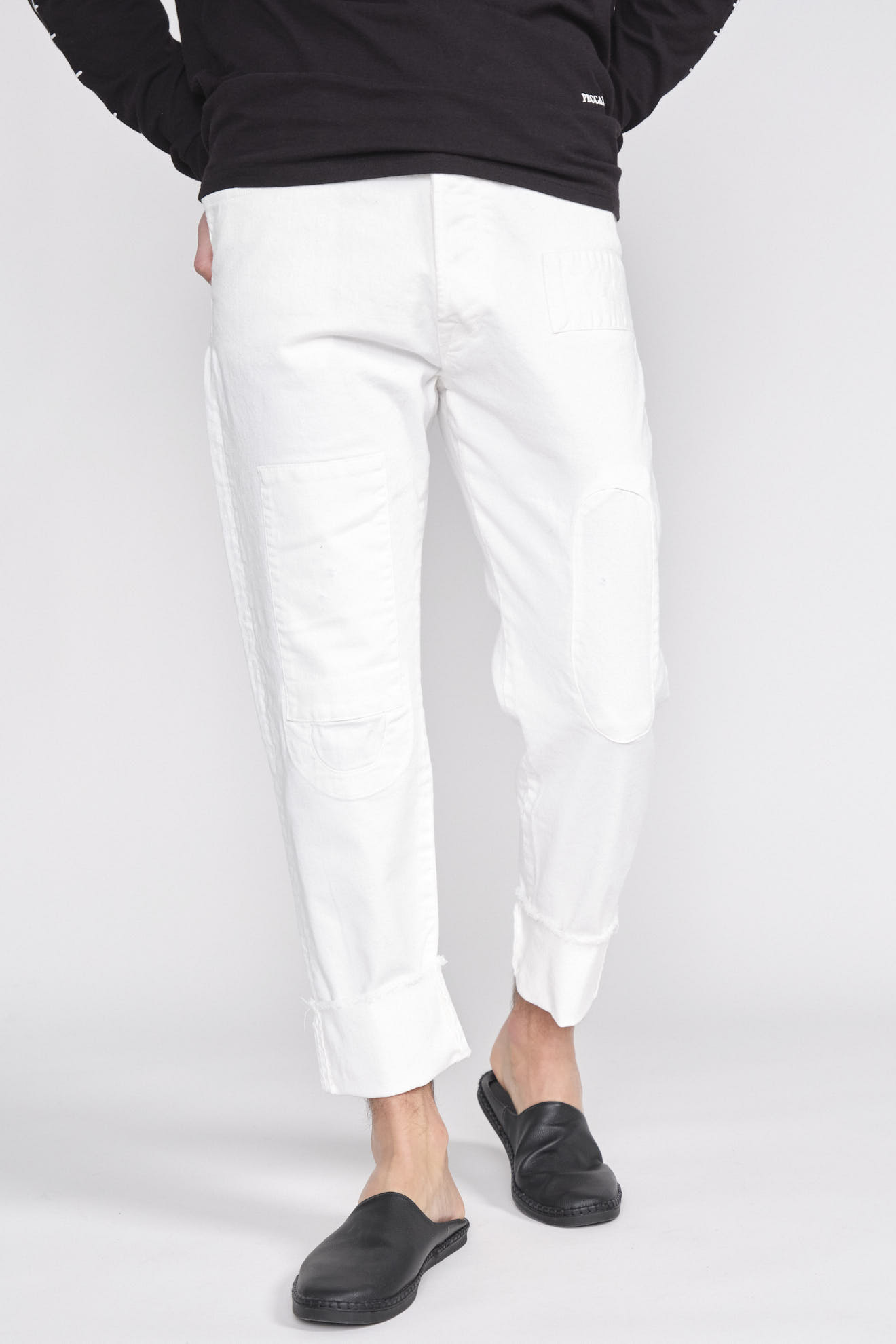 maurizio massimino Jose - denim jeans with patch patches white 50