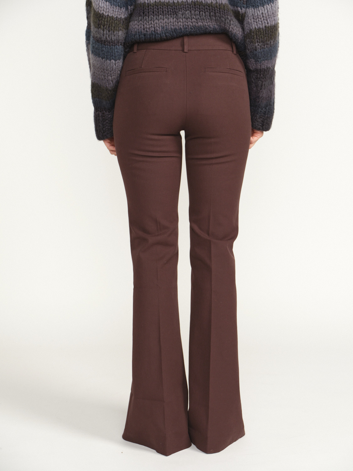 Frame Le High Flare Split - Straight Leg Pants brown 34