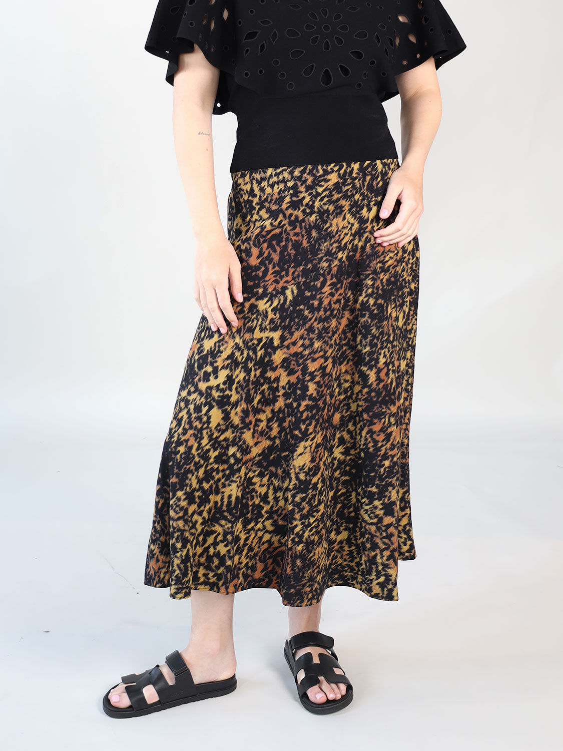 Ulla Johnson Chesca – Midi skirt with all-over print mehrfarbig 40