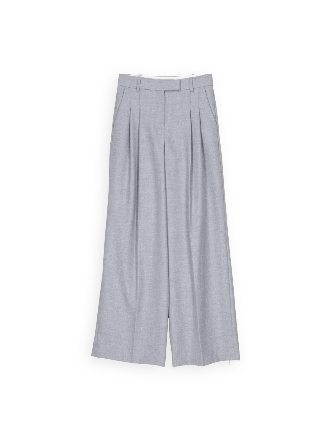 By Malene Birger Extra-wide suit trousers with waistband and creases  grey 38