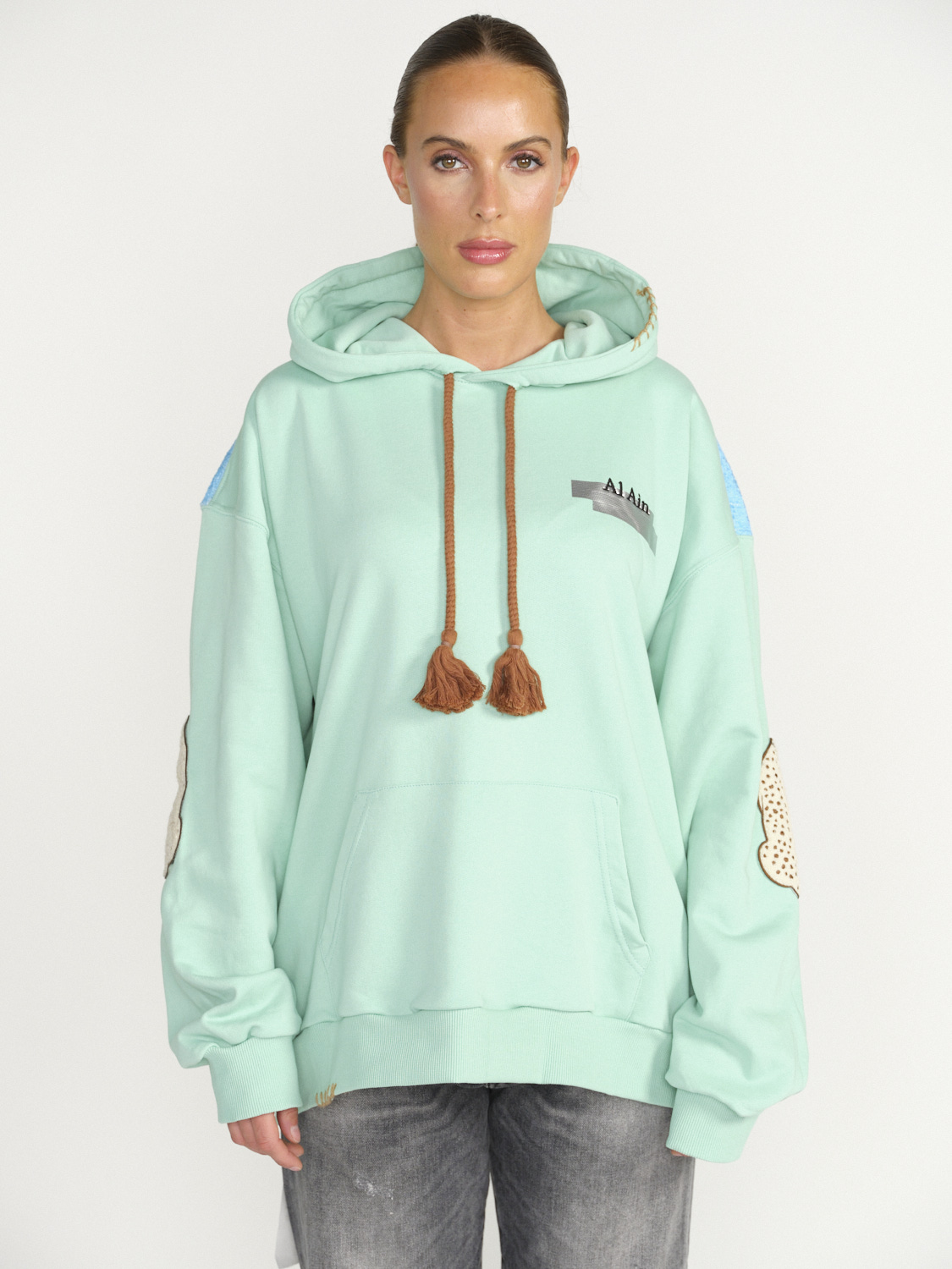 Al Ain Ahox Le Tennis - Oversized hoodie with pattern blue S/M