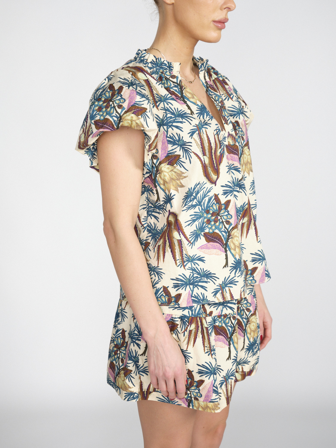 Ulla Johnson Kiara - Cotton poplin blouse with floral print  multi 34