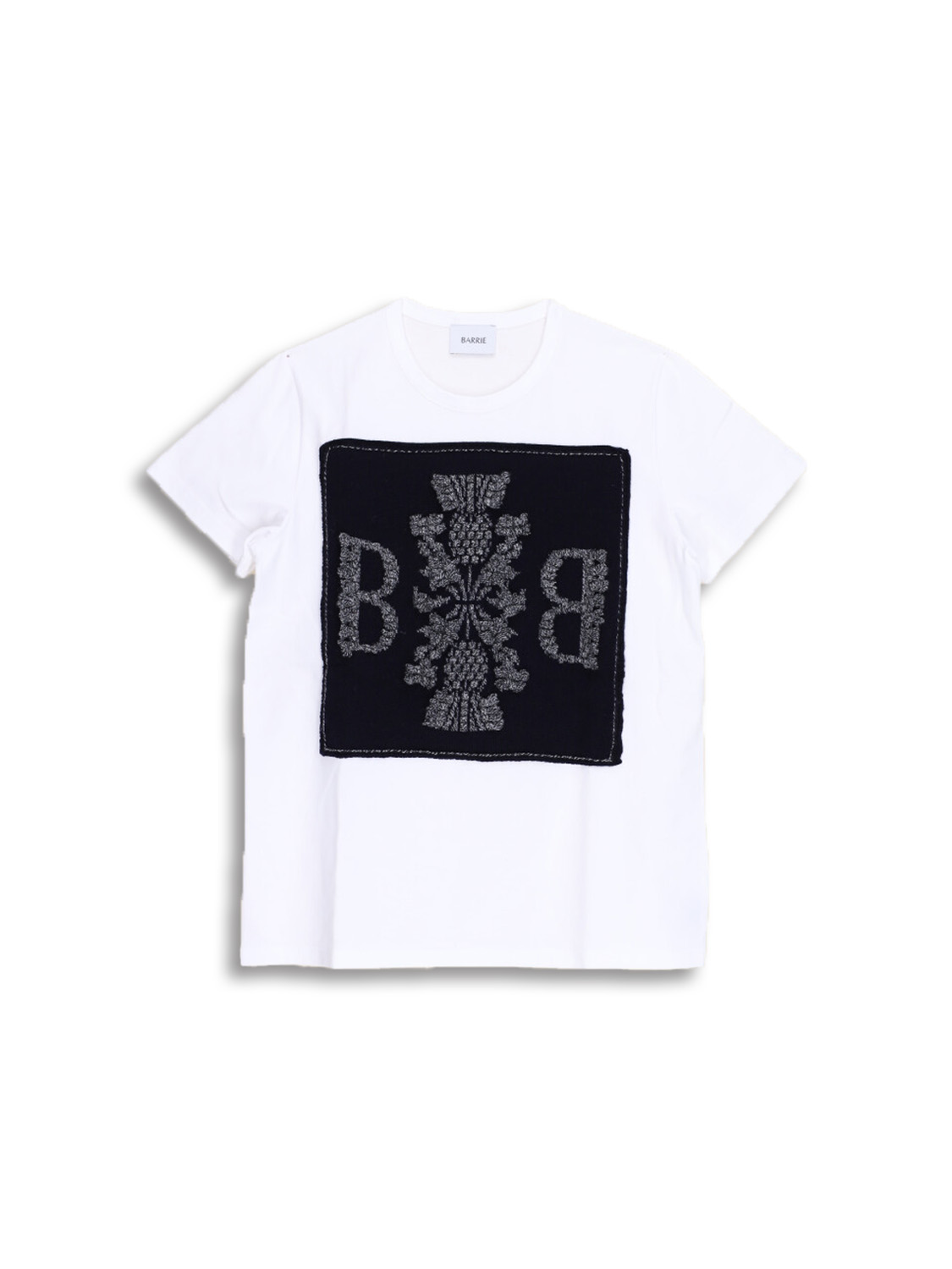 Barrie T-Shirt with logo cashmere patch - Shirt with logo cashmere patch green XL