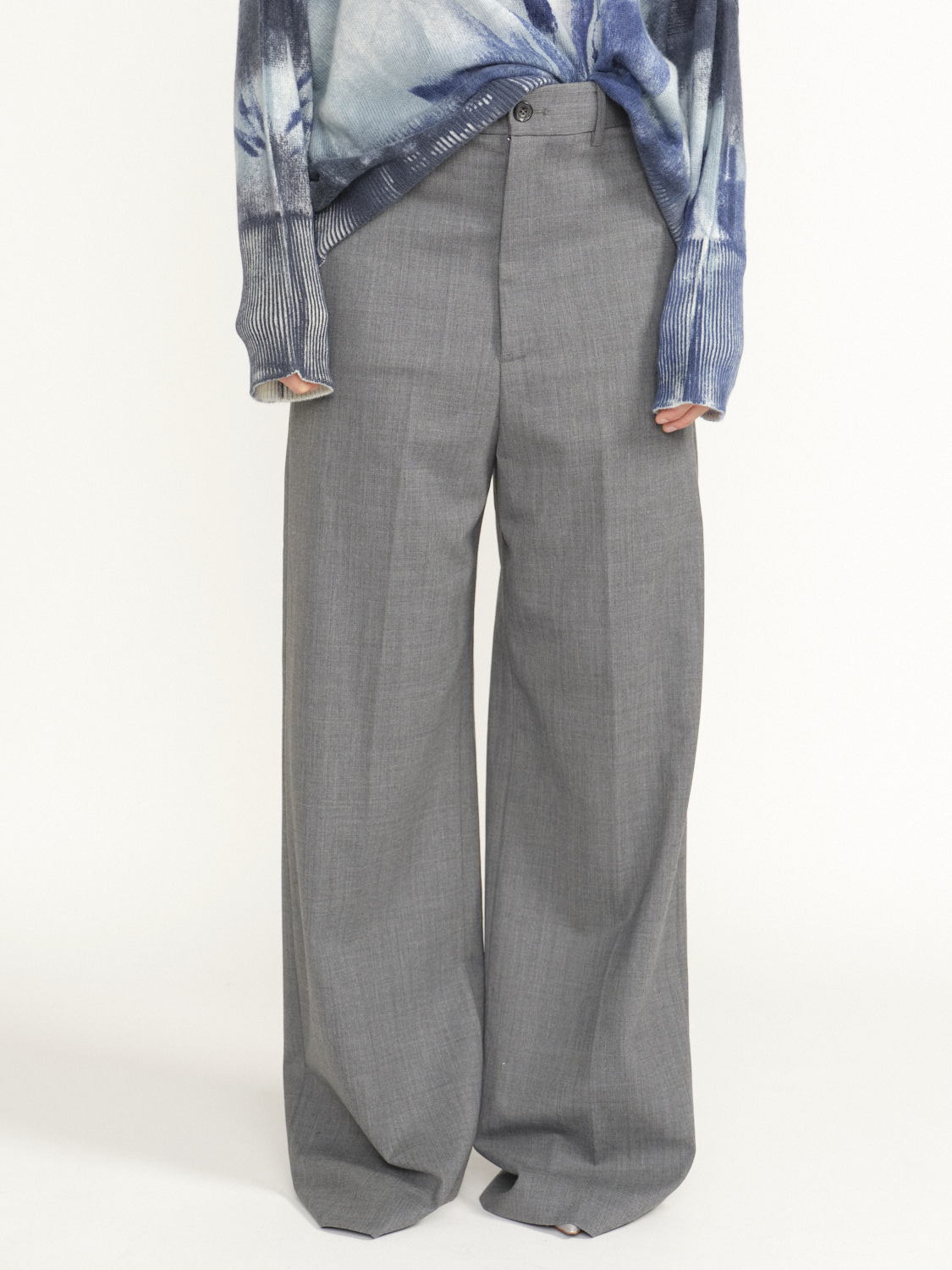 Nili Lotan Johan - Pantalones plisados con pernera recta  gris 36