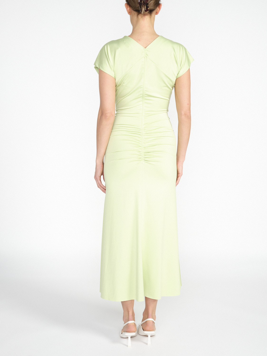 Victoria Beckham Stretchy jersey midi dress  hellgrün 36