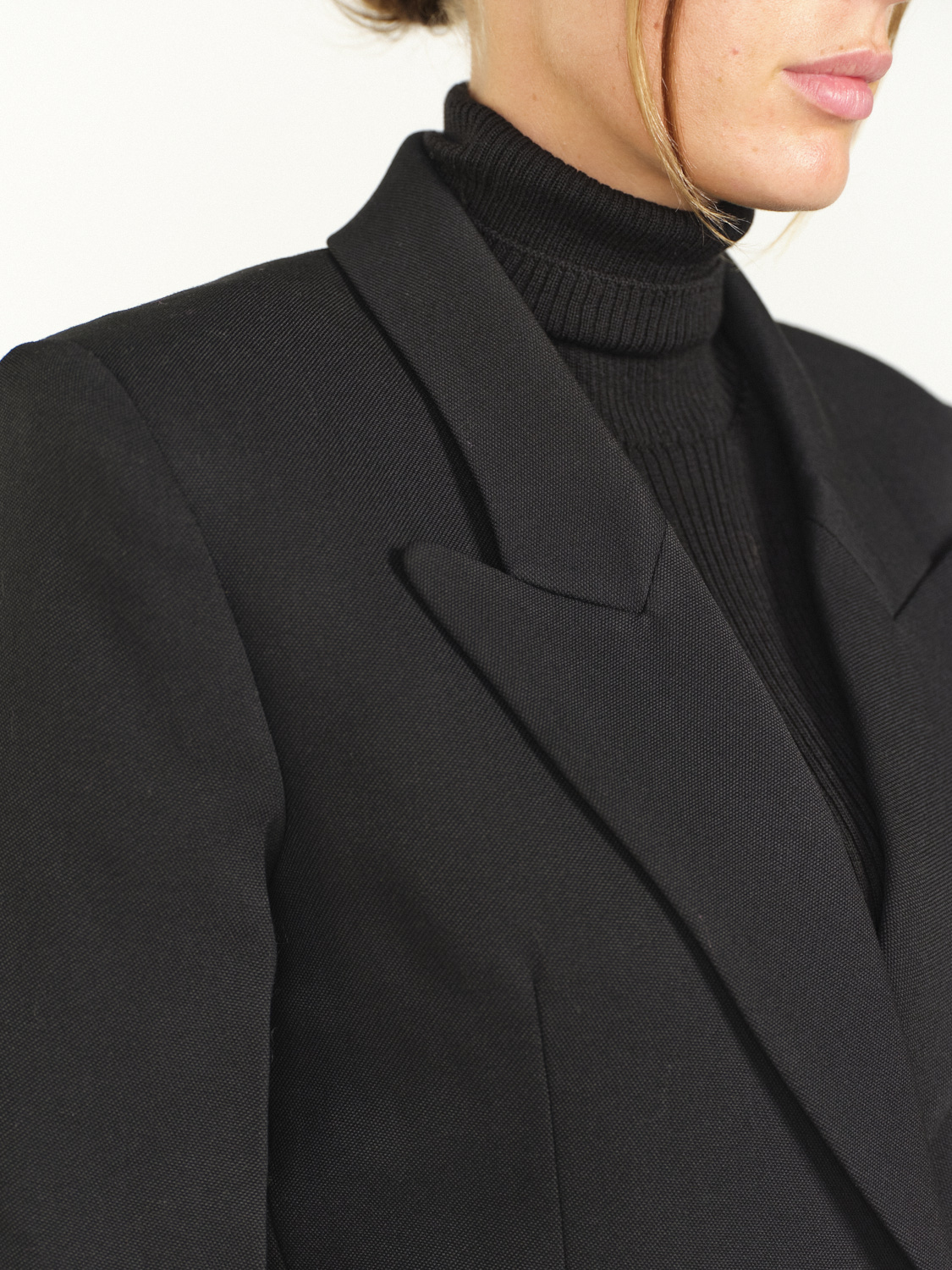 Victoria Beckham Klassischer Blazer mit Schulterpolstern   schwarz 40