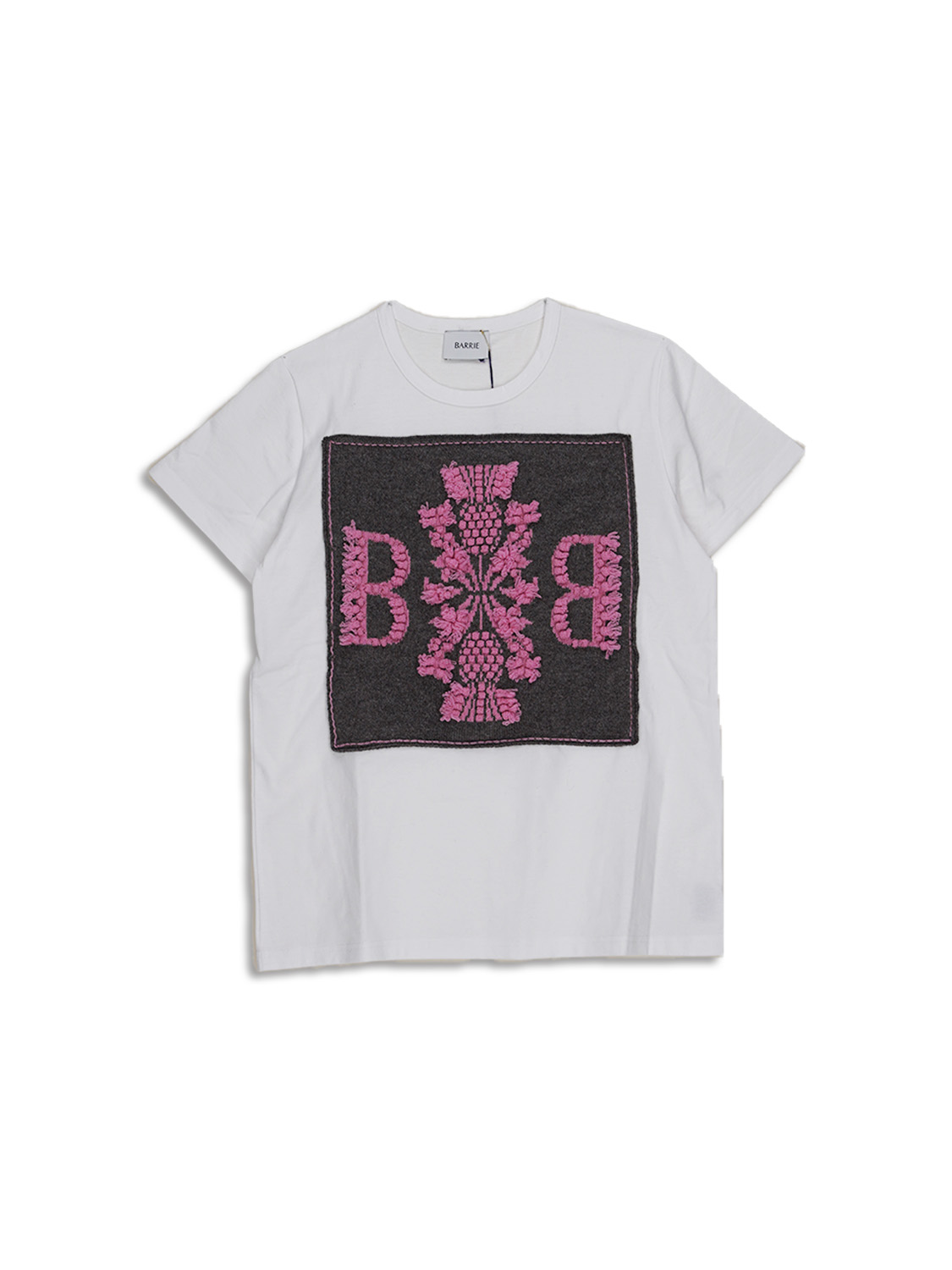 Barrie Barrie - Thistle - T - Shirt avec logo écusson beige XS