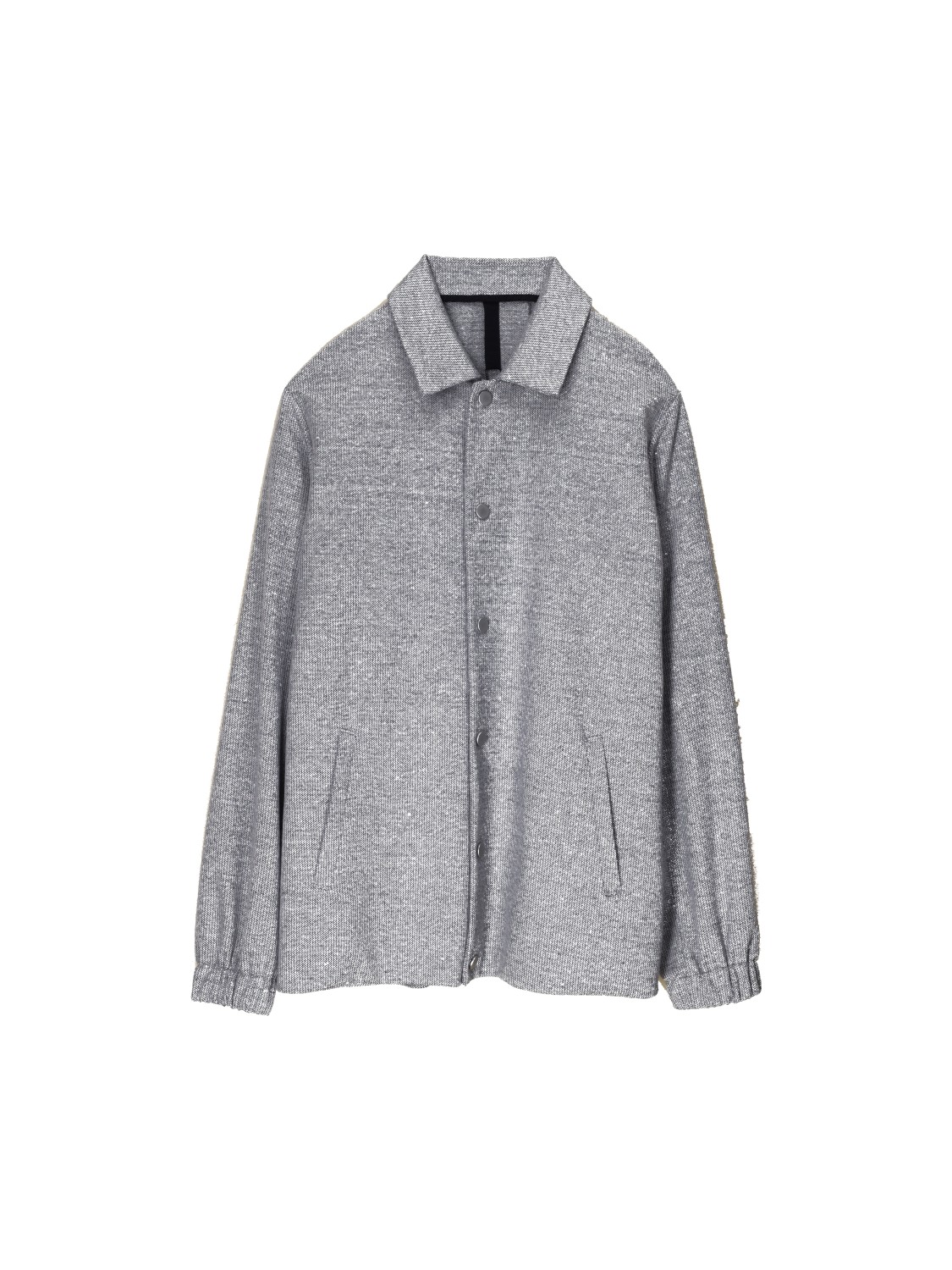 Mottled shirt jacket made from a linen blend 