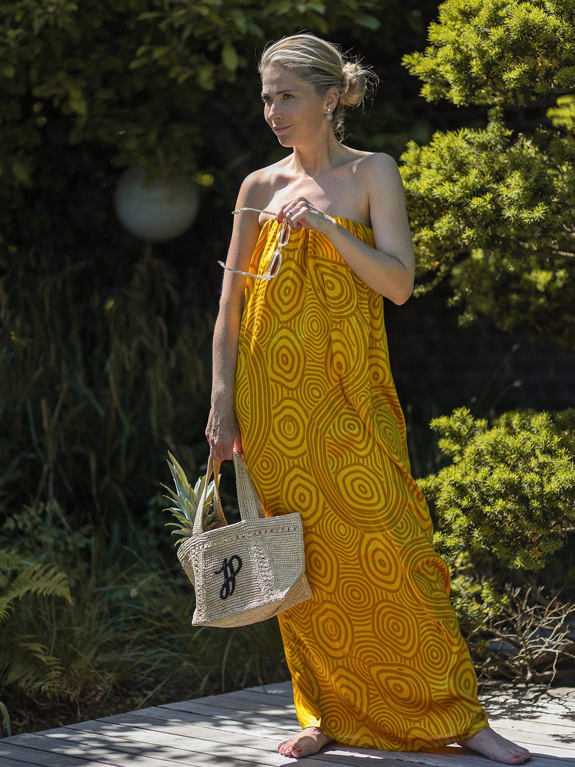 friendly hunting Miguel Liquorize Snake – Bandeau Dress  yellow S