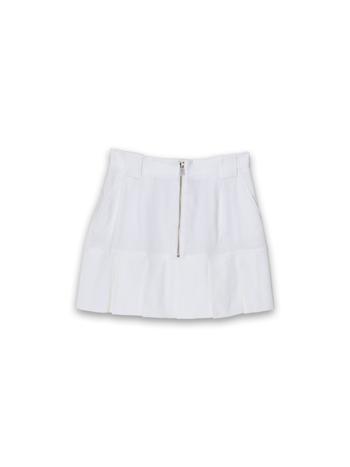 Stretchy mini skirt with zipper detail 
