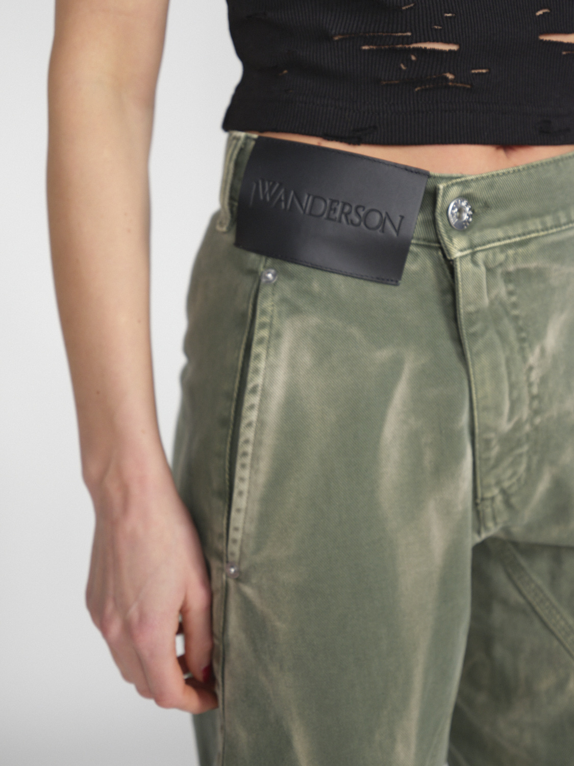 JW Anderson Coloured Jeans im Worker-Stil aus kerniger Baumwolle  khaki 30