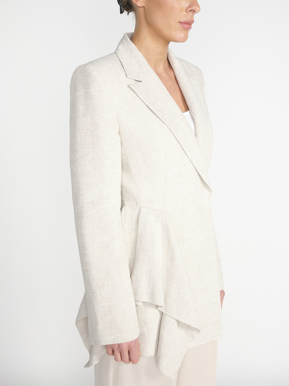 Sly010 Dilara – Blazer mit Volant-Detail 36 beige Sly010 Dilara – Blazer mit Volant-Detail 36 beige