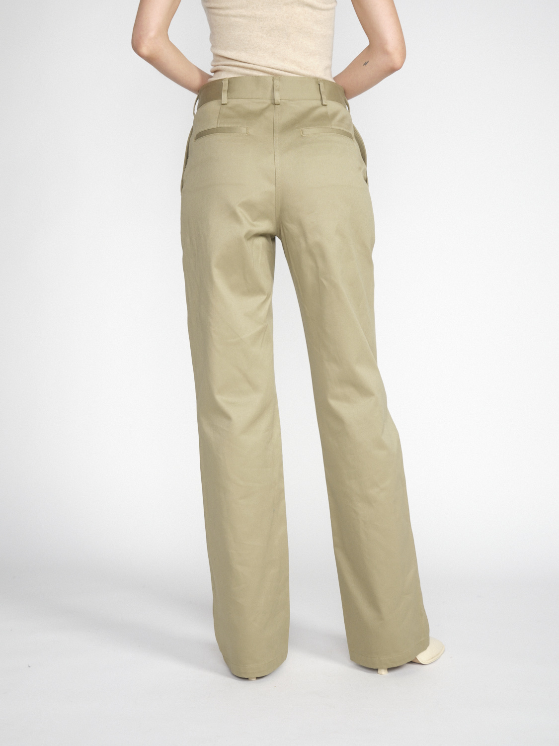 Nili Lotan Fabian - Coated cotton trousers  beige 34