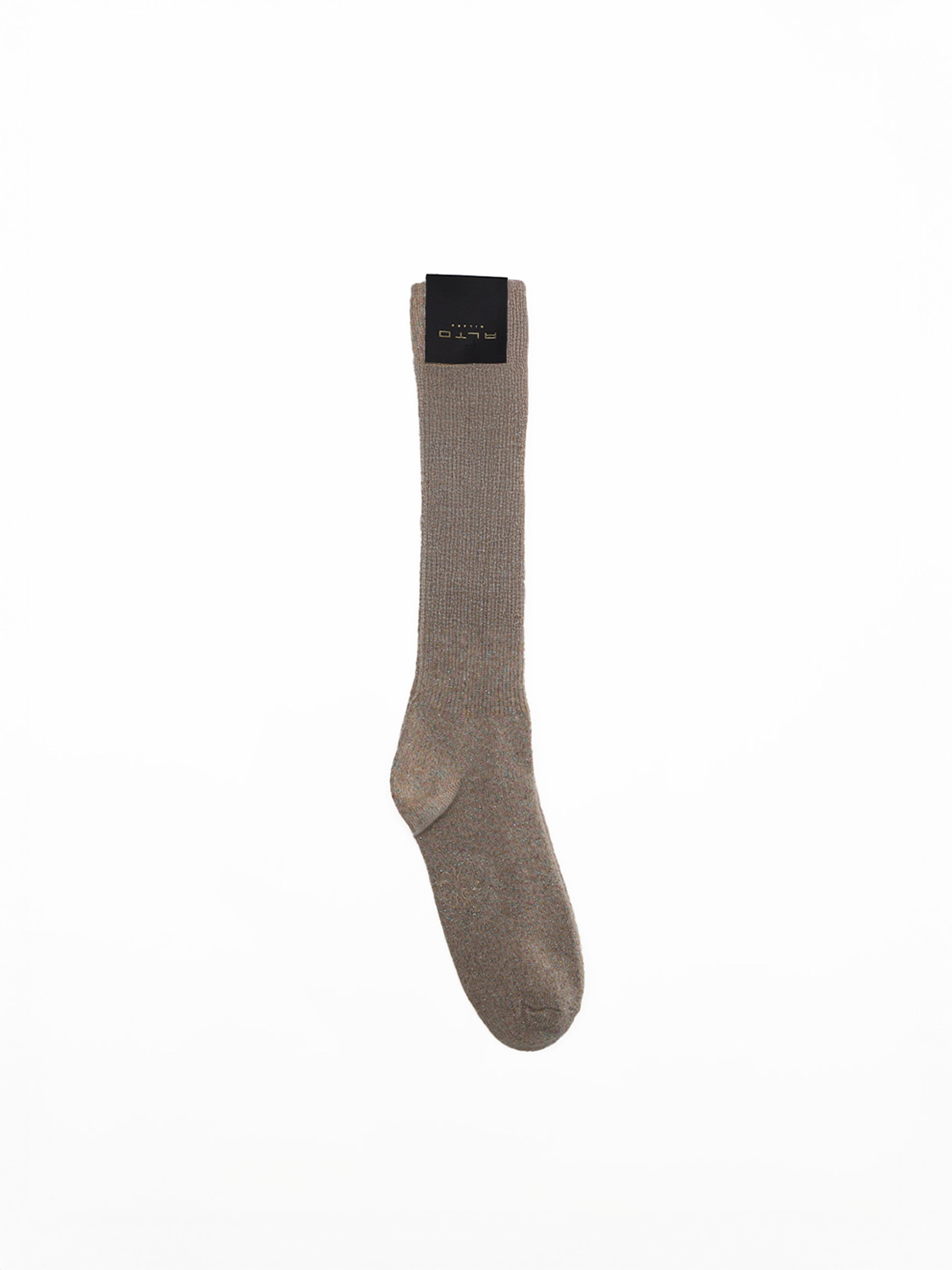 Alto Paia –  Kniestrümpfe mit buntem Lurex     beige One Size
