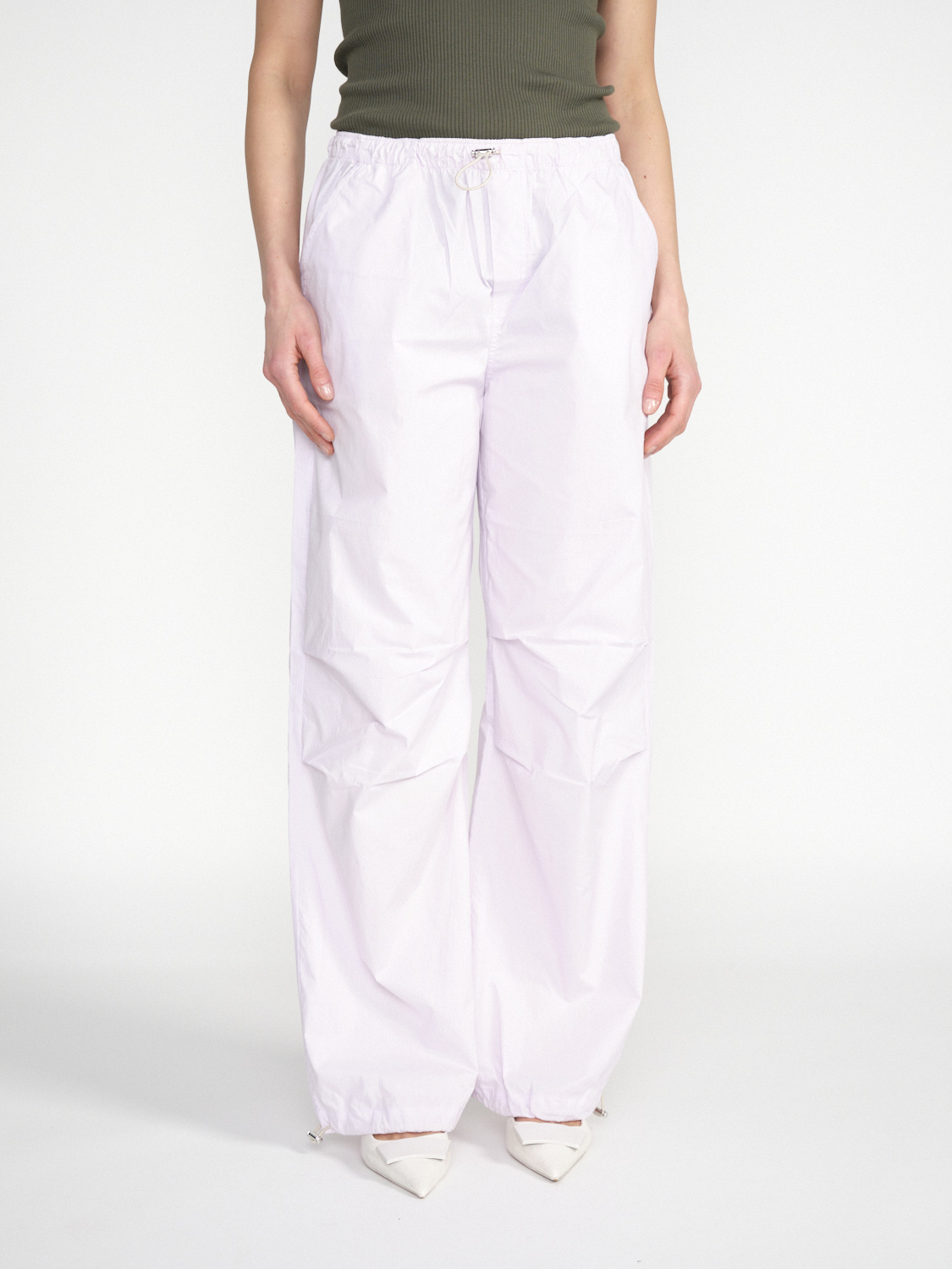 Roberto Collina Parachute – cotton trousers  rosa S
