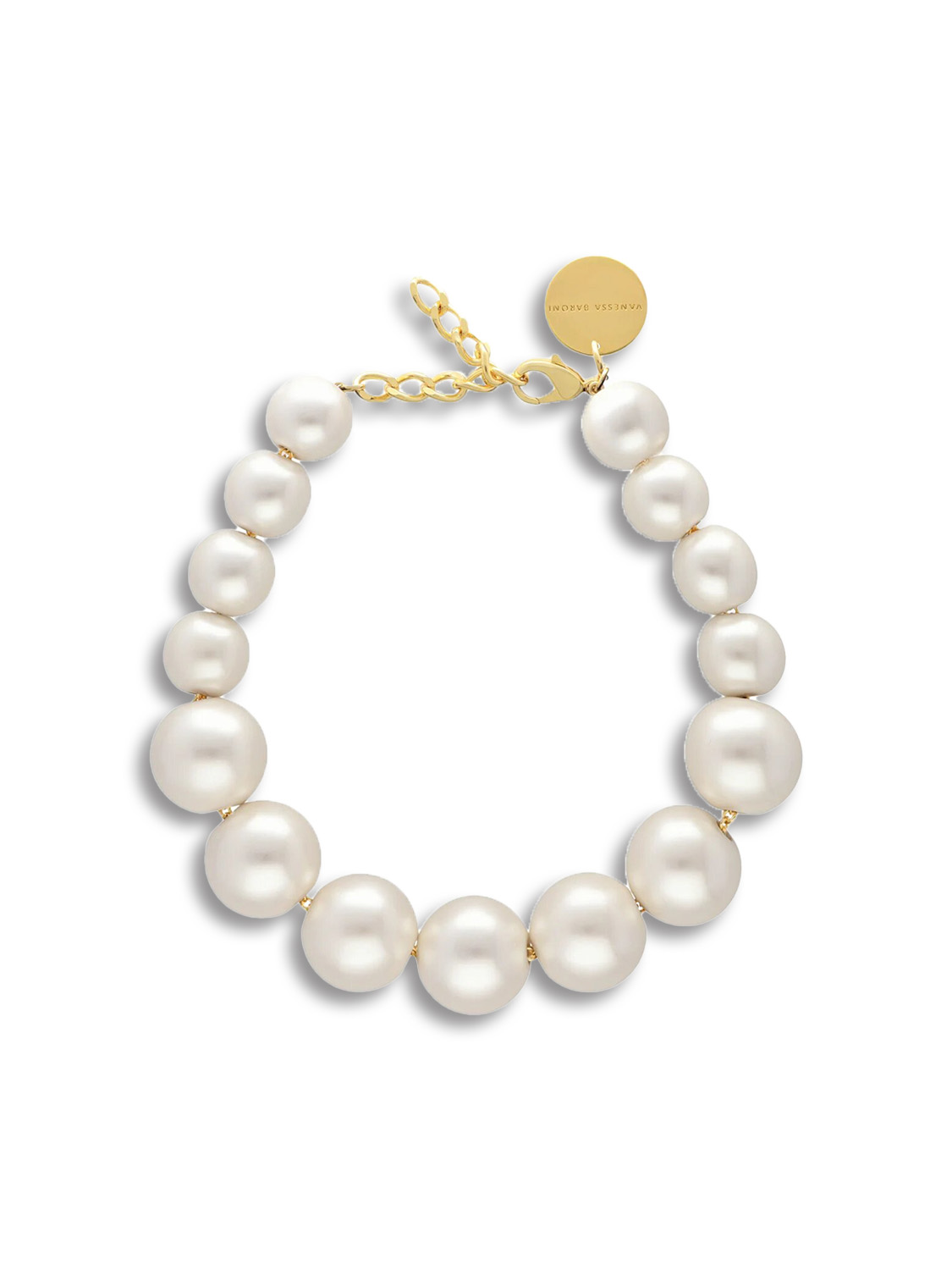 Beads Necklace Pearl - Collar en diseño de bola con aspecto de perla