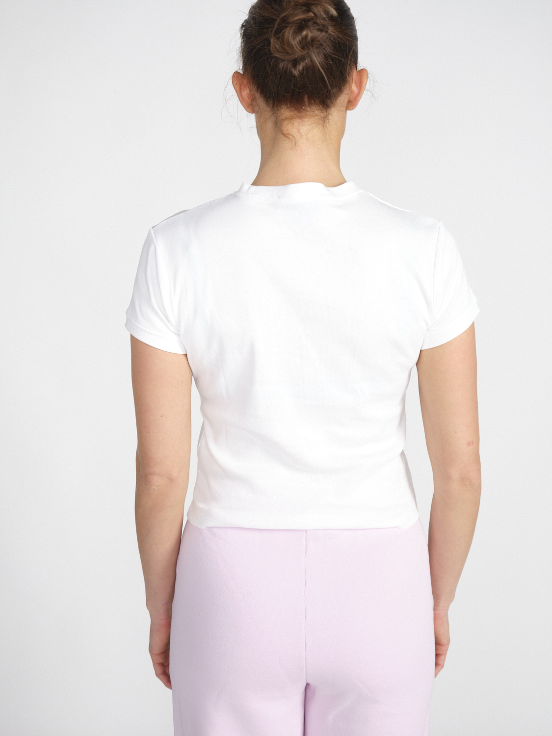Coperni Cotton T-shirt in wrap look   creme XS