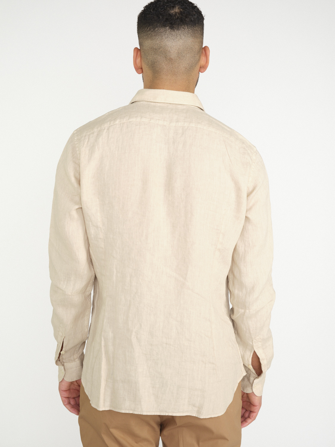 Tintoria Mattei 954 Camicia di lino  beige XL