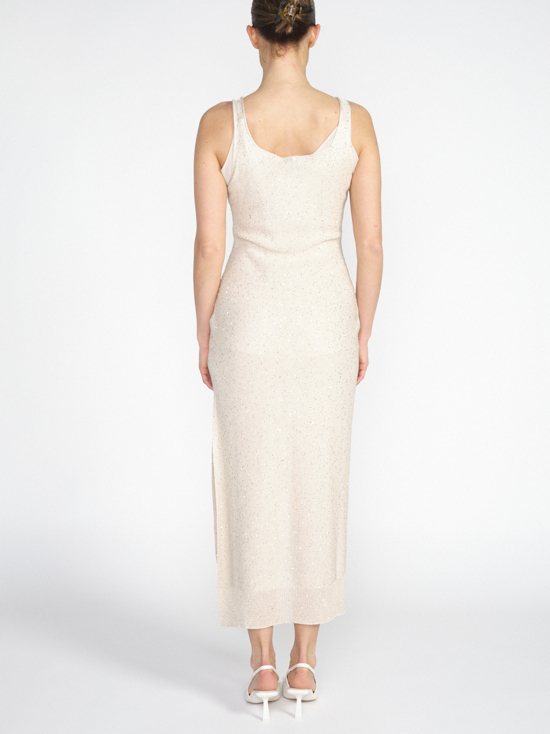 Lorena Antoniazzi Midi dress with sequin details  creme 36