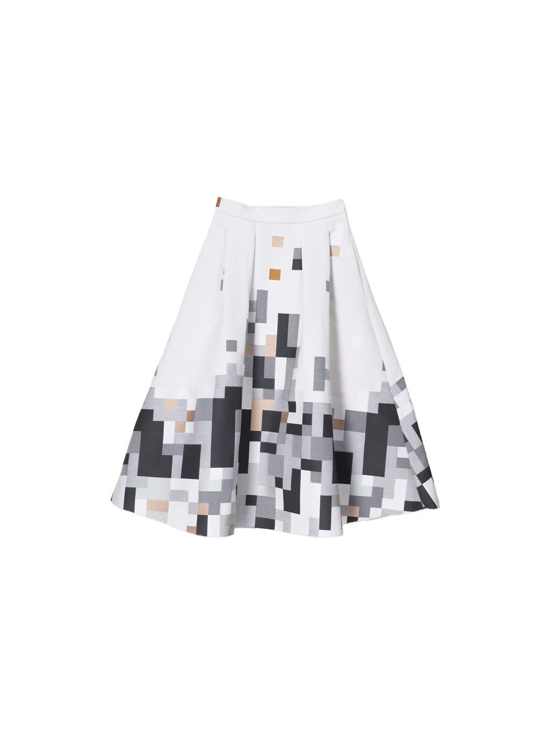 Antonia Zander Yacy flared skirt with graphic pattern  creme S