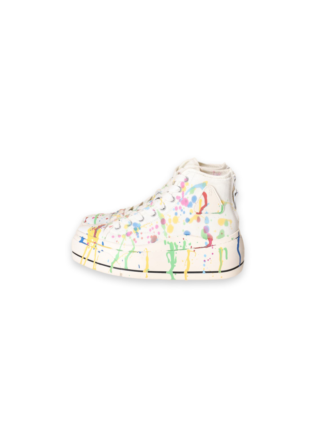 R13 Kurt High - Plateau Sneaker mit Farb-Flecken 36 white