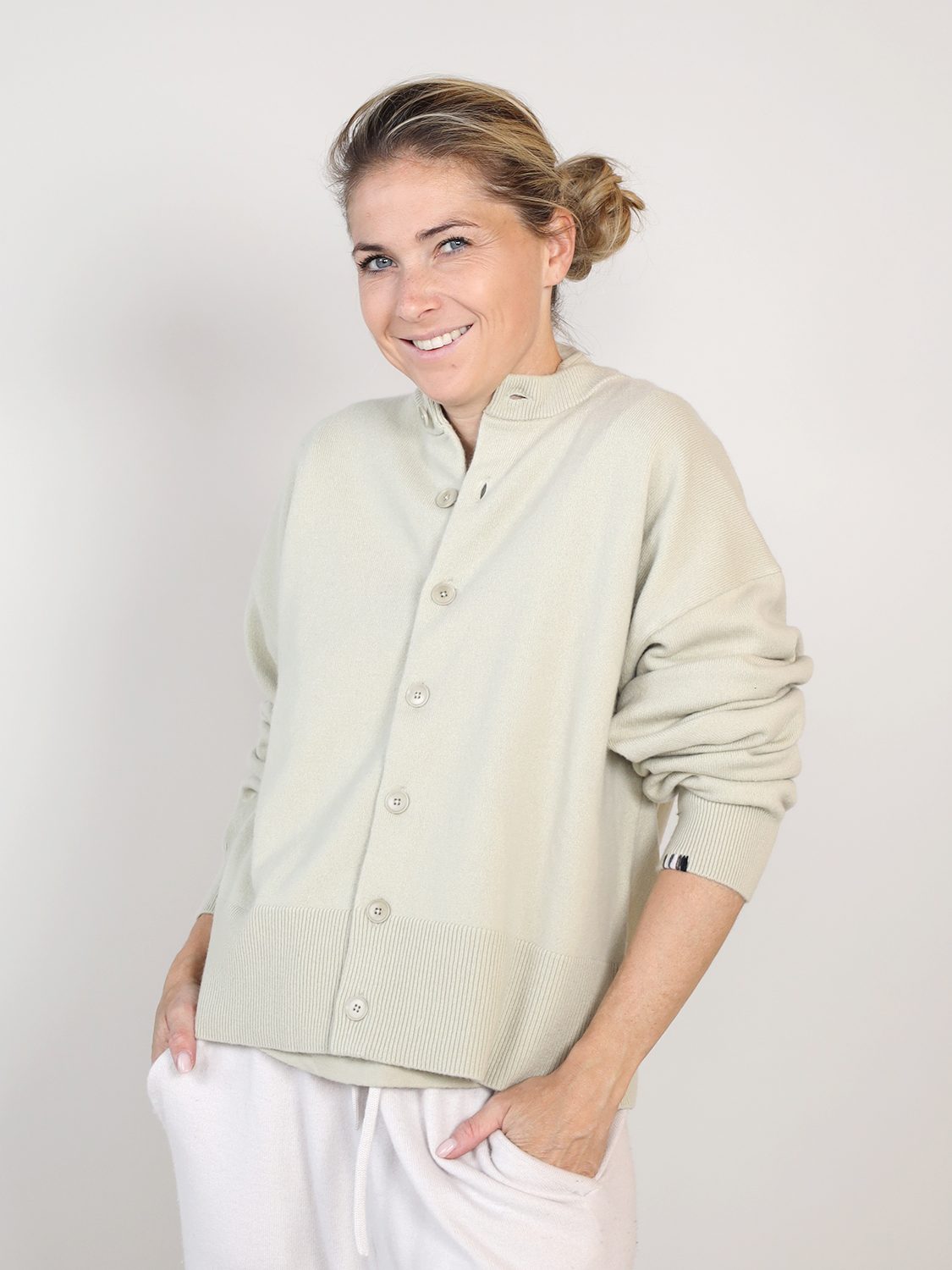 Extreme Cashmere Chou  - Kaschmir-Strickjacke  grün One Size