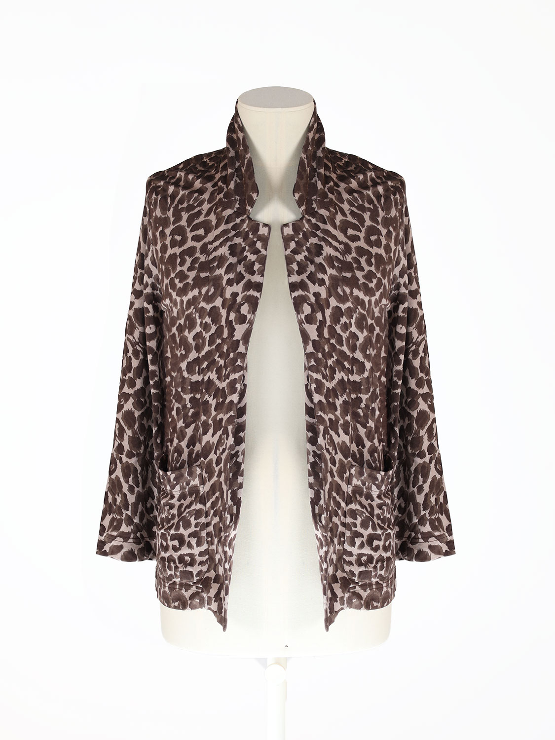 Bam – Silk blazer with leopard print