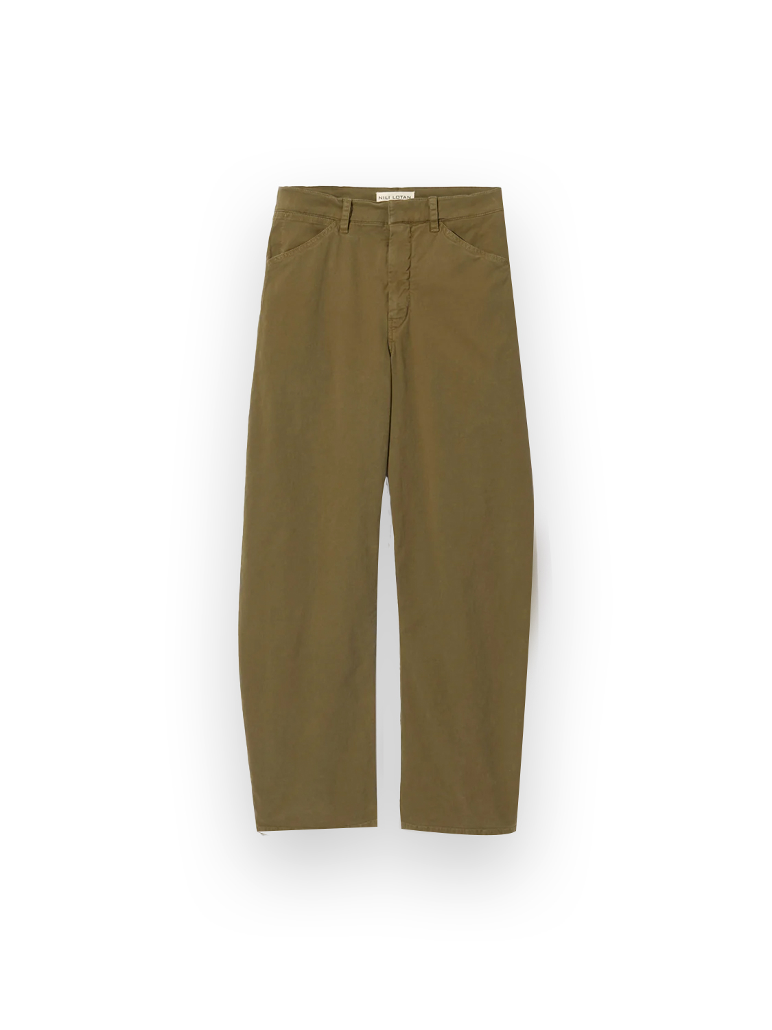 Nili Lotan Tribeca – Lockere Baumwoll-Hose   khaki 34