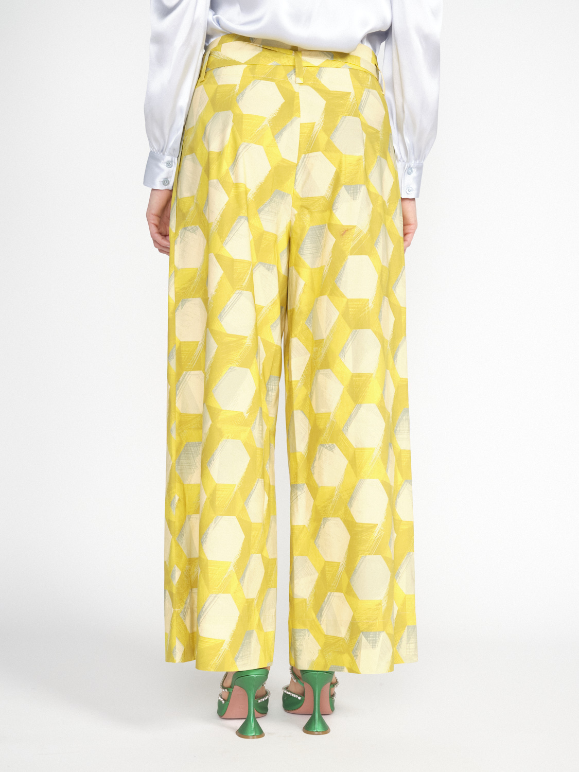 Odeeh Culotte oversized en coton avec motif graphique hellgrün 34