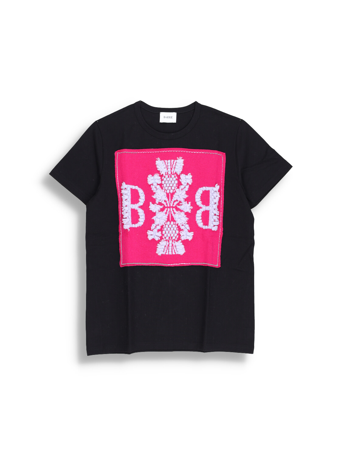 Barrie T-Shirt with logo cashmere patch - Shirt with logo cashmere patch pink XL