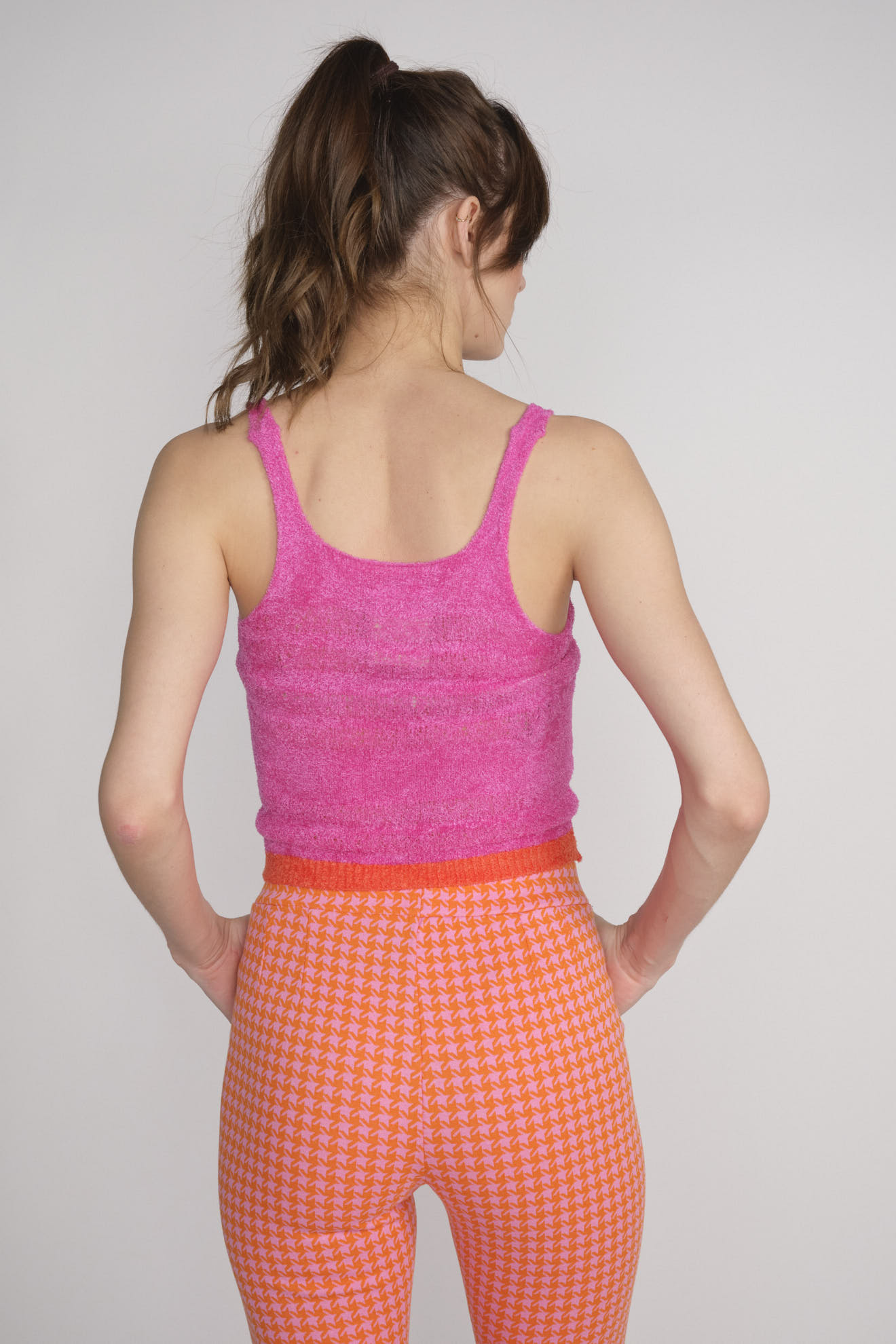 Semicouture colorblocking top - short top in colorblocking look pink M