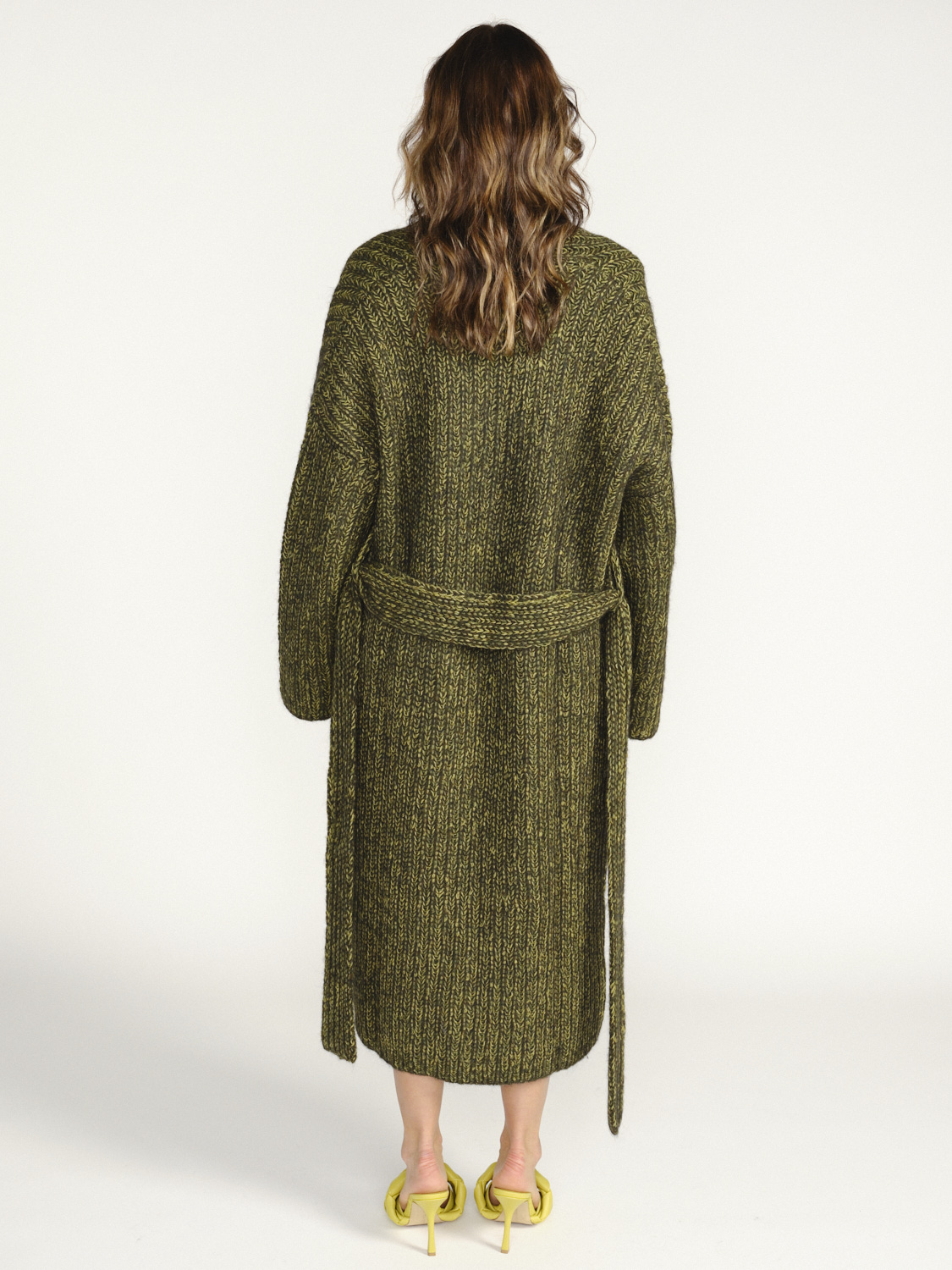 Odeeh Cardigan in lana oversize a maglia grossa verde XS