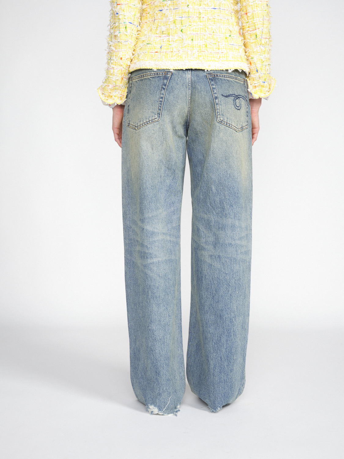 R13 Dárcy - Vintage boyfriend jeans with washed effects  blue 27